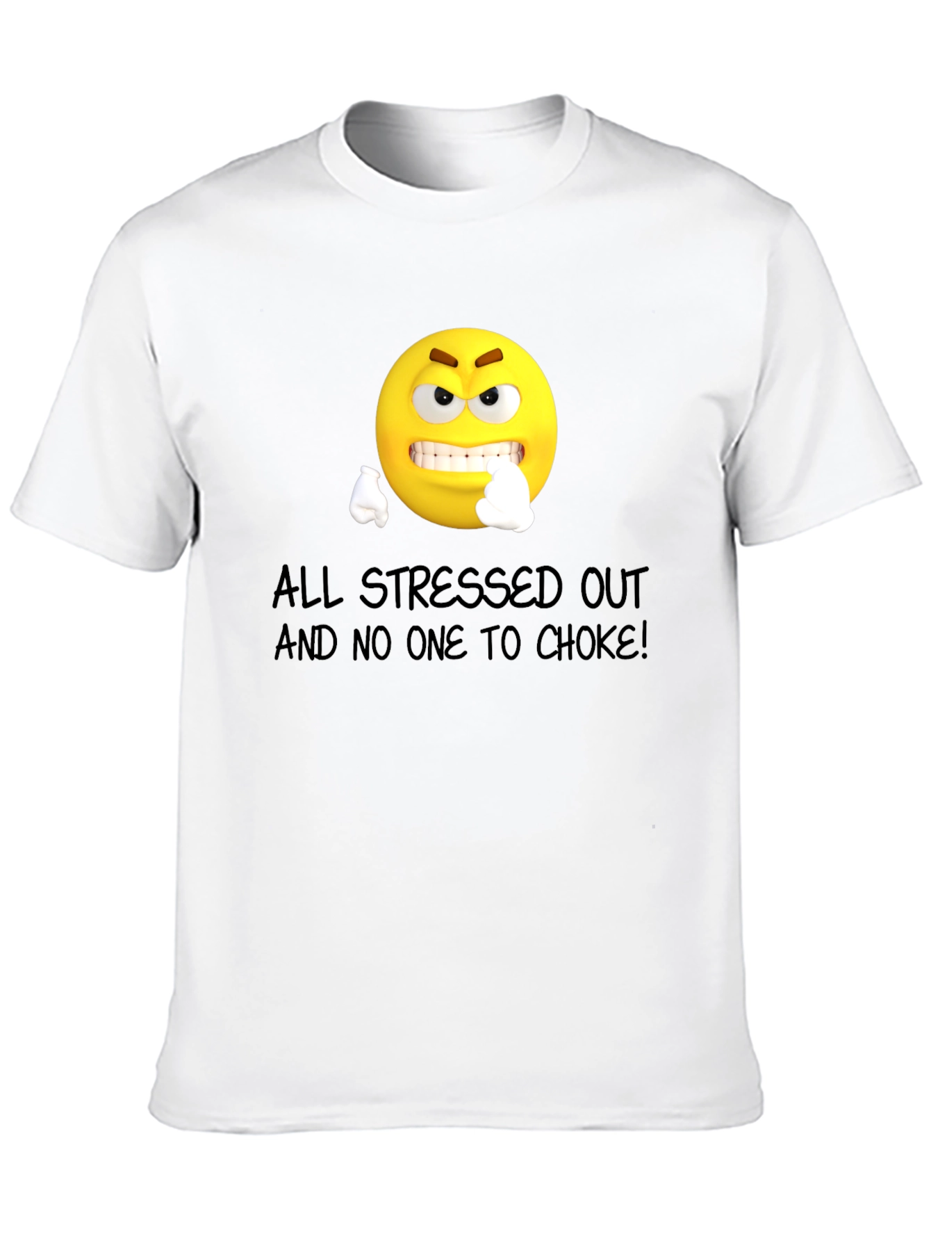 Stressed Out Emoji Graphic T-Shirt