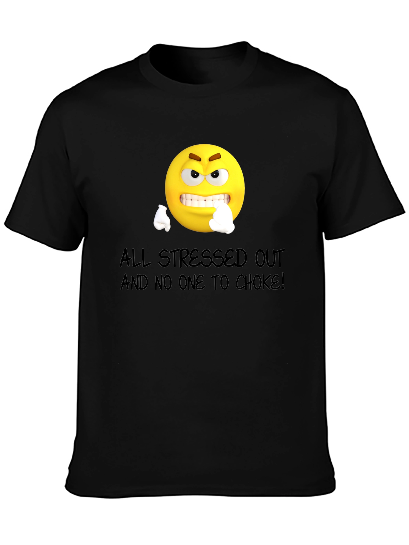 Stressed Out Emoji Graphic T-Shirt