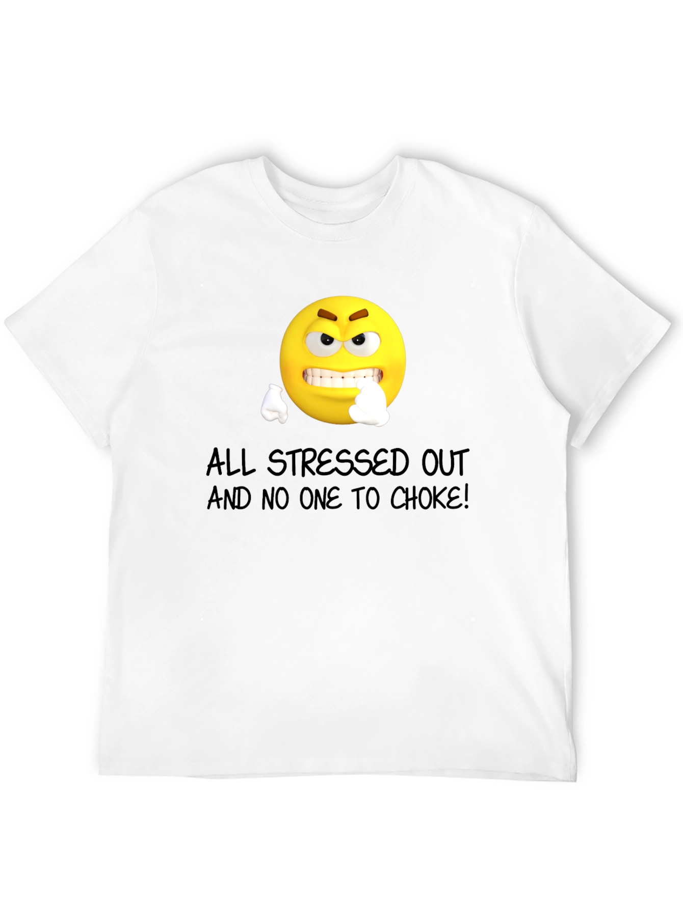 Stressed Out Emoji Graphic T-Shirt