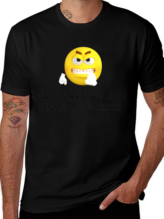 Stressed Out Emoji Graphic T-Shirt