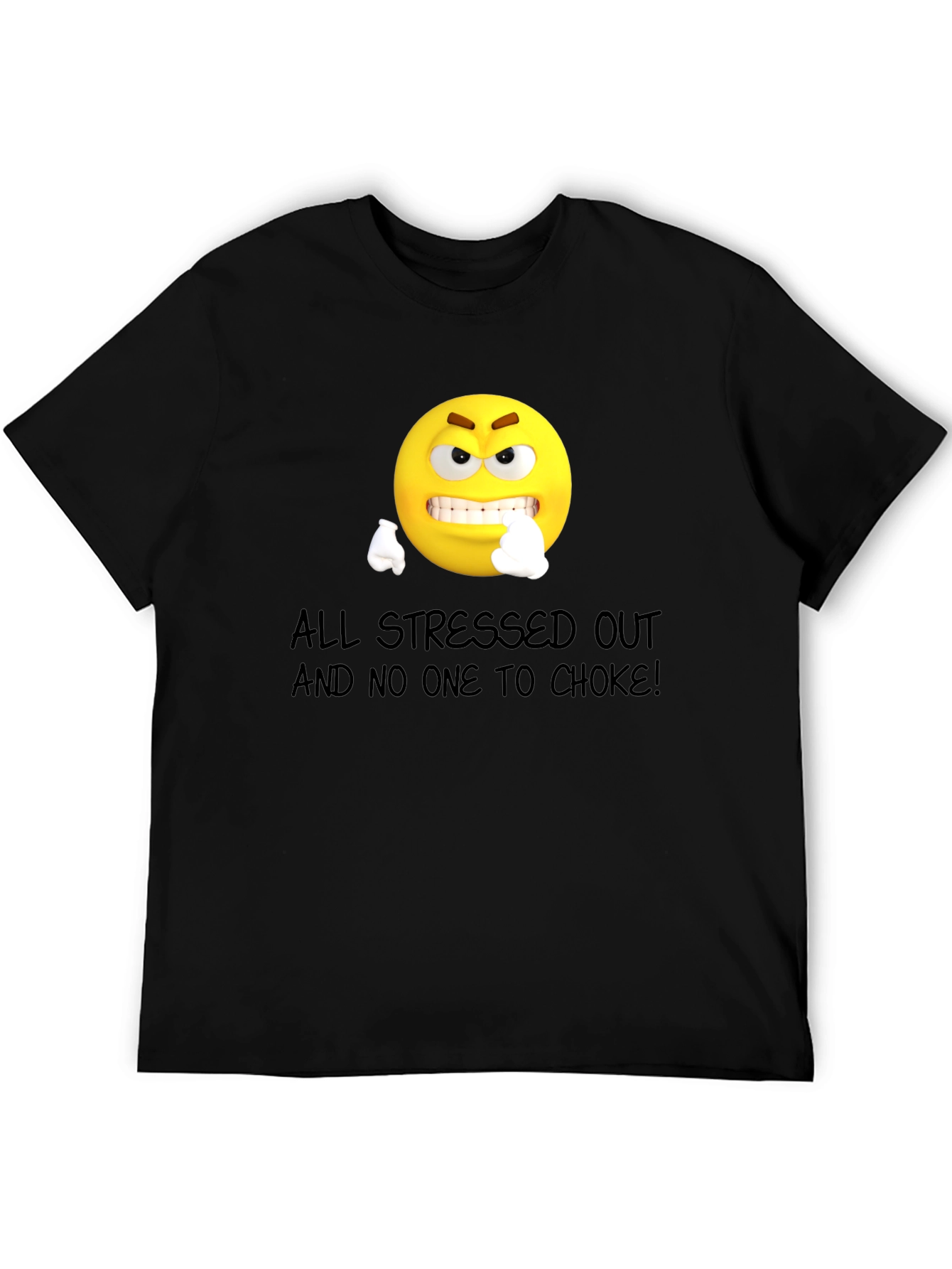 Stressed Out Emoji Graphic T-Shirt