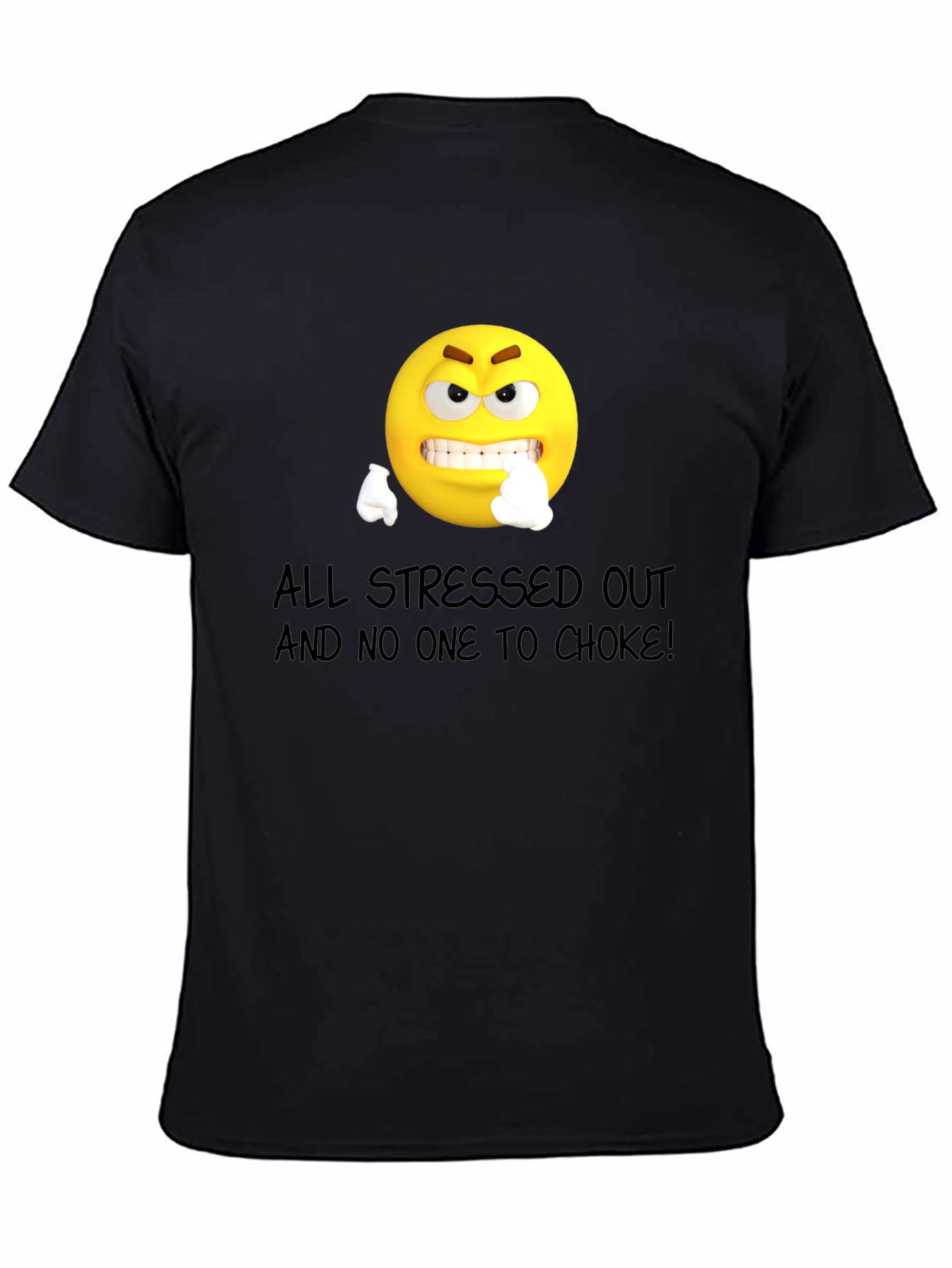 Stressed Out Emoji Graphic T-Shirt