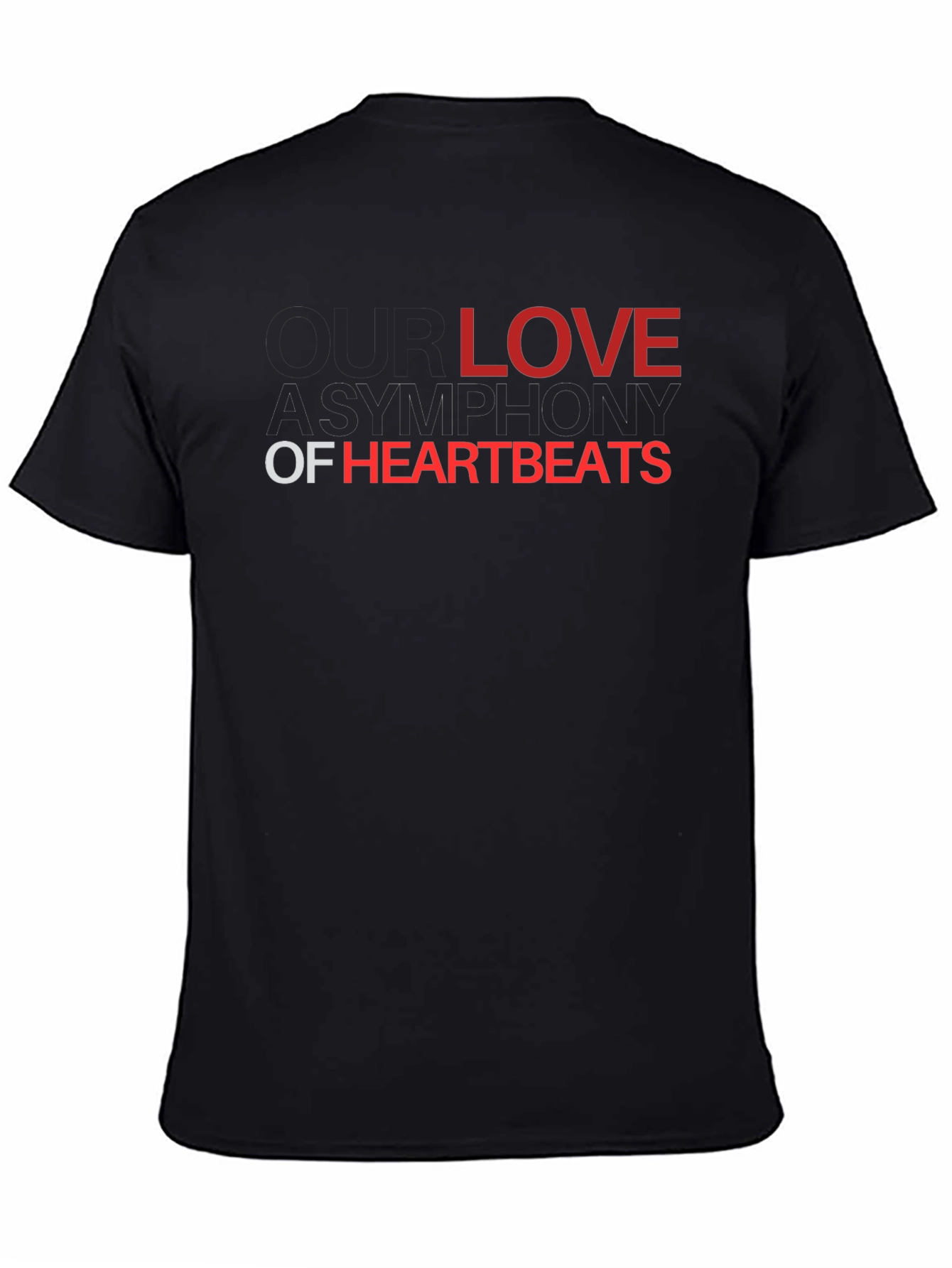 Asymphony of Heartbeats Black Graphic Tee