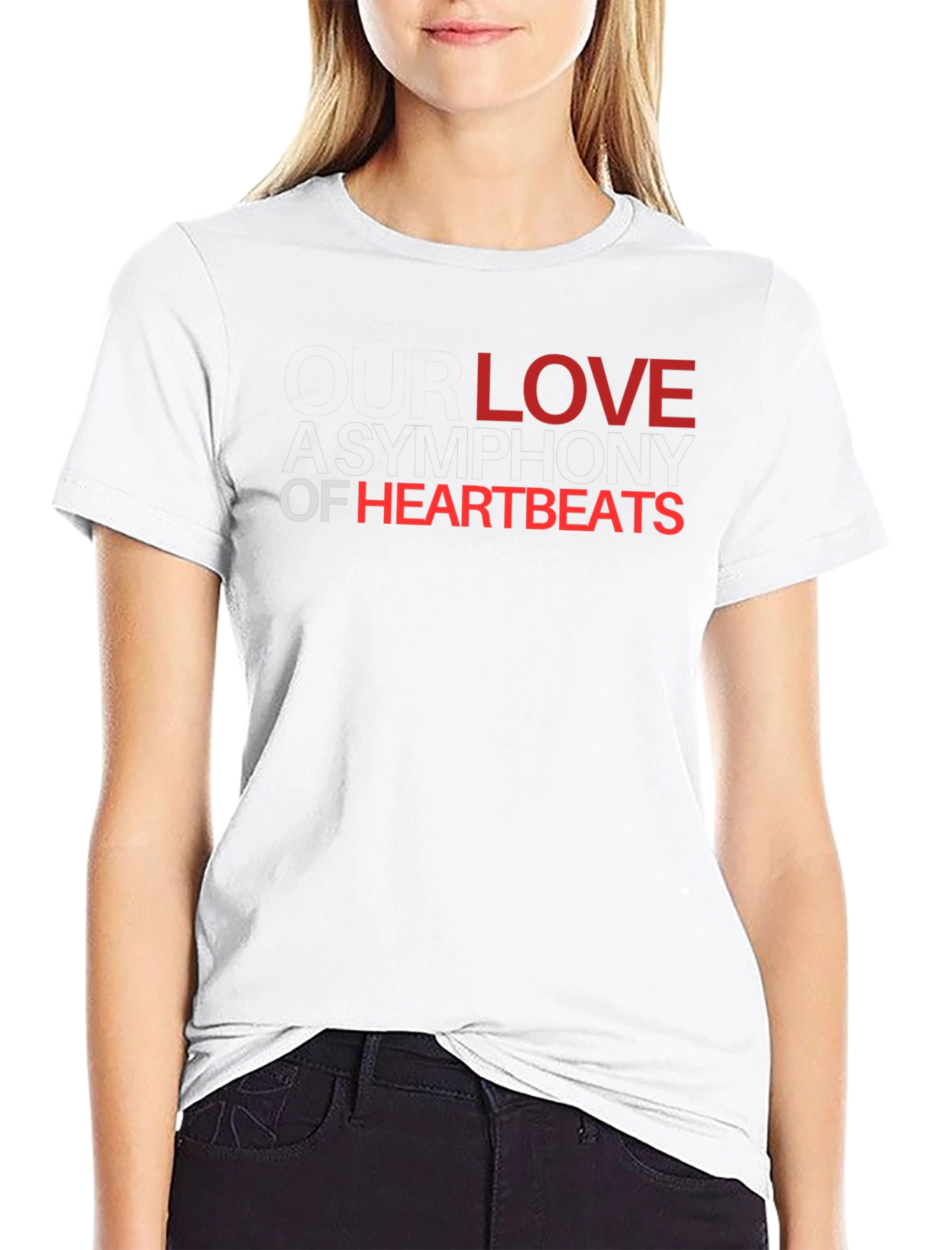 Asymphony of Heartbeats Black Graphic Tee