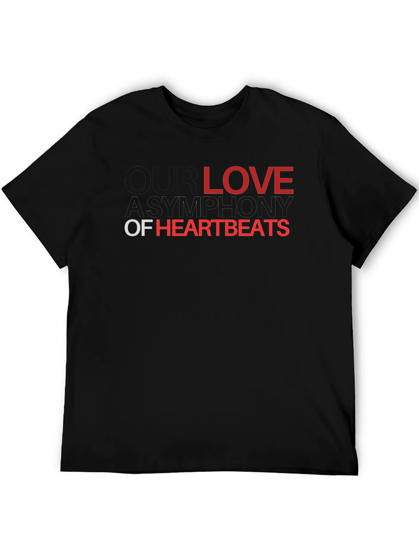 Asymphony of Heartbeats Black Graphic Tee