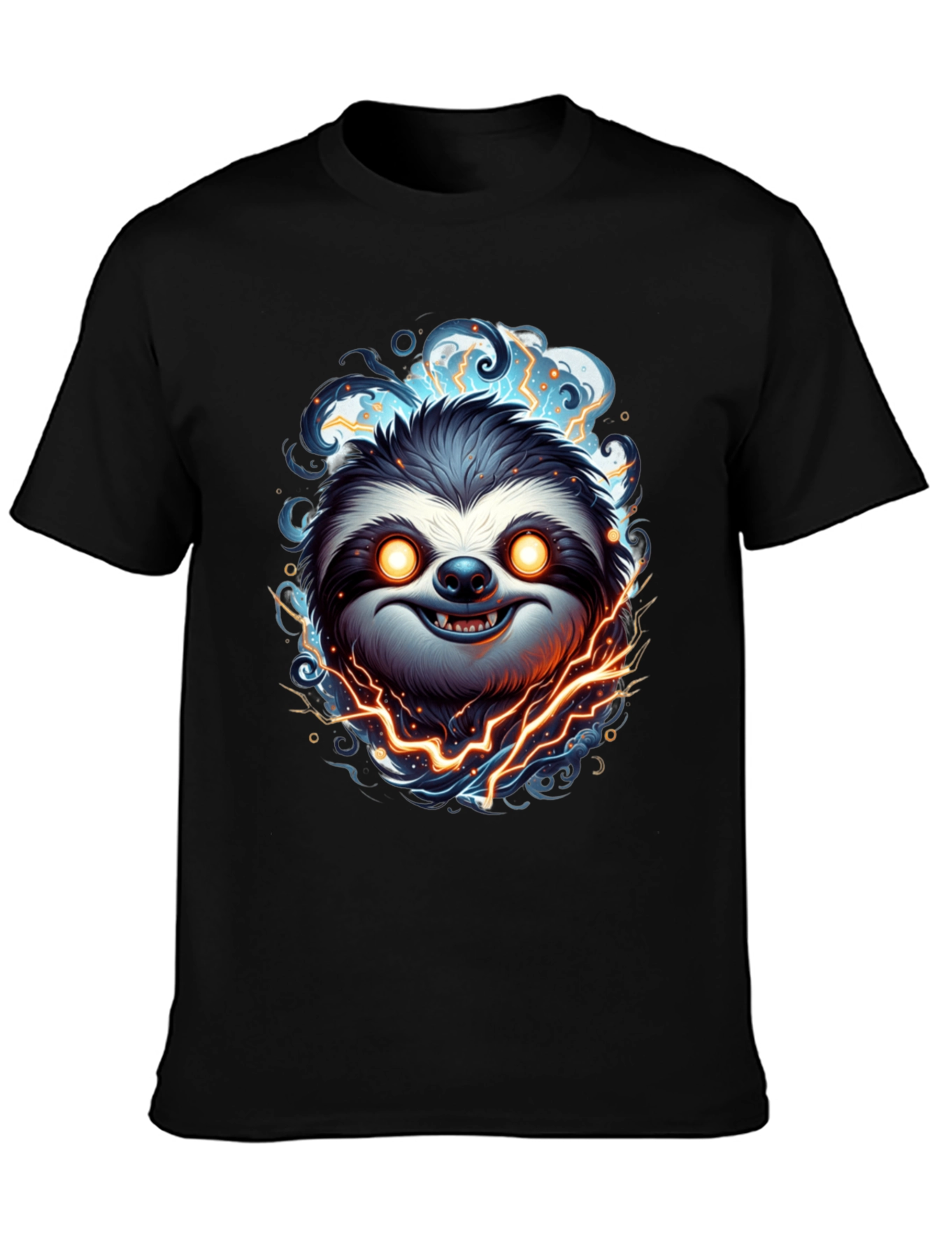 Electric Sloth Graphic Tee - Mens Black T-Shirt