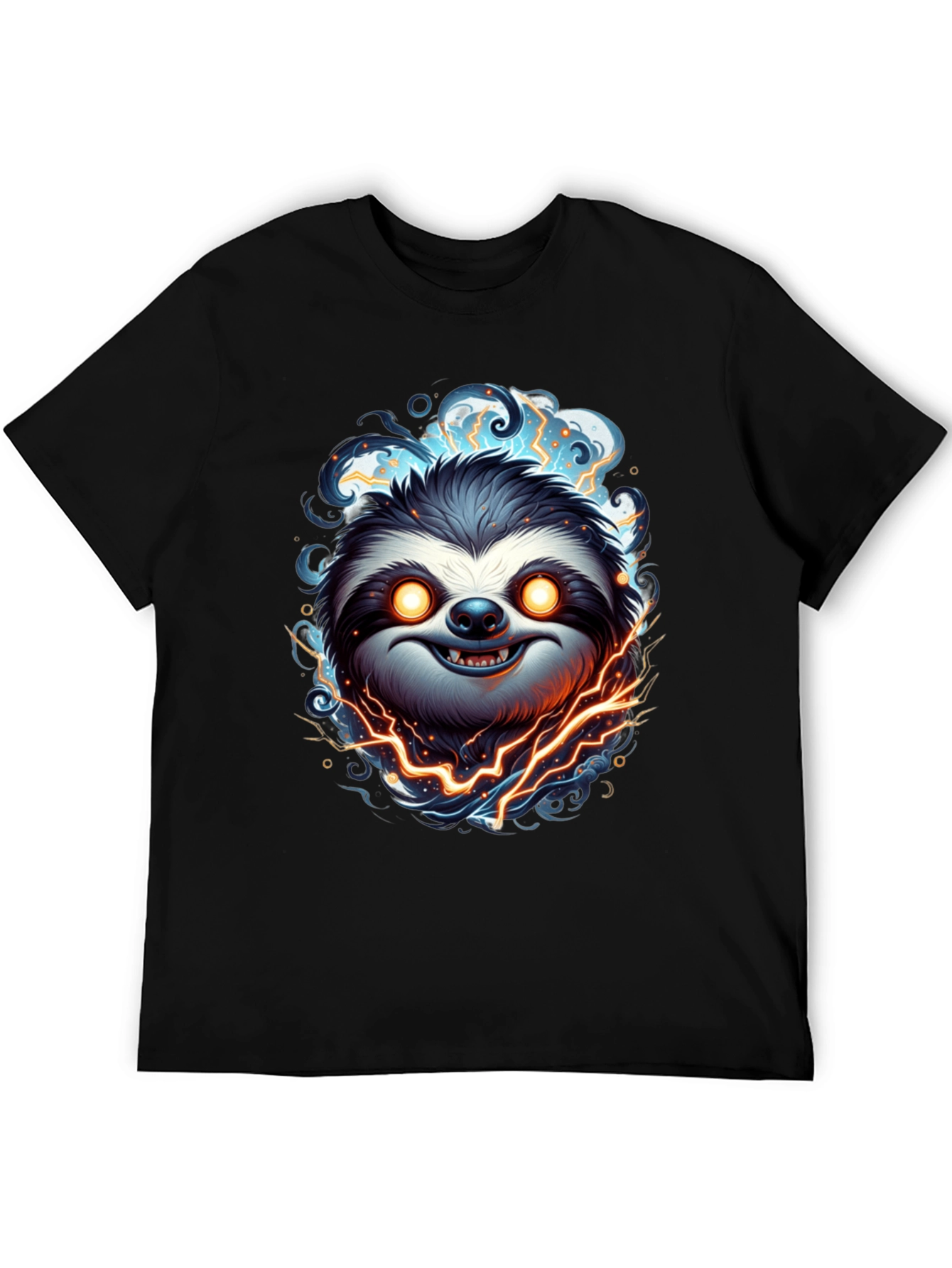 Electric Sloth Graphic Tee - Mens Black T-Shirt