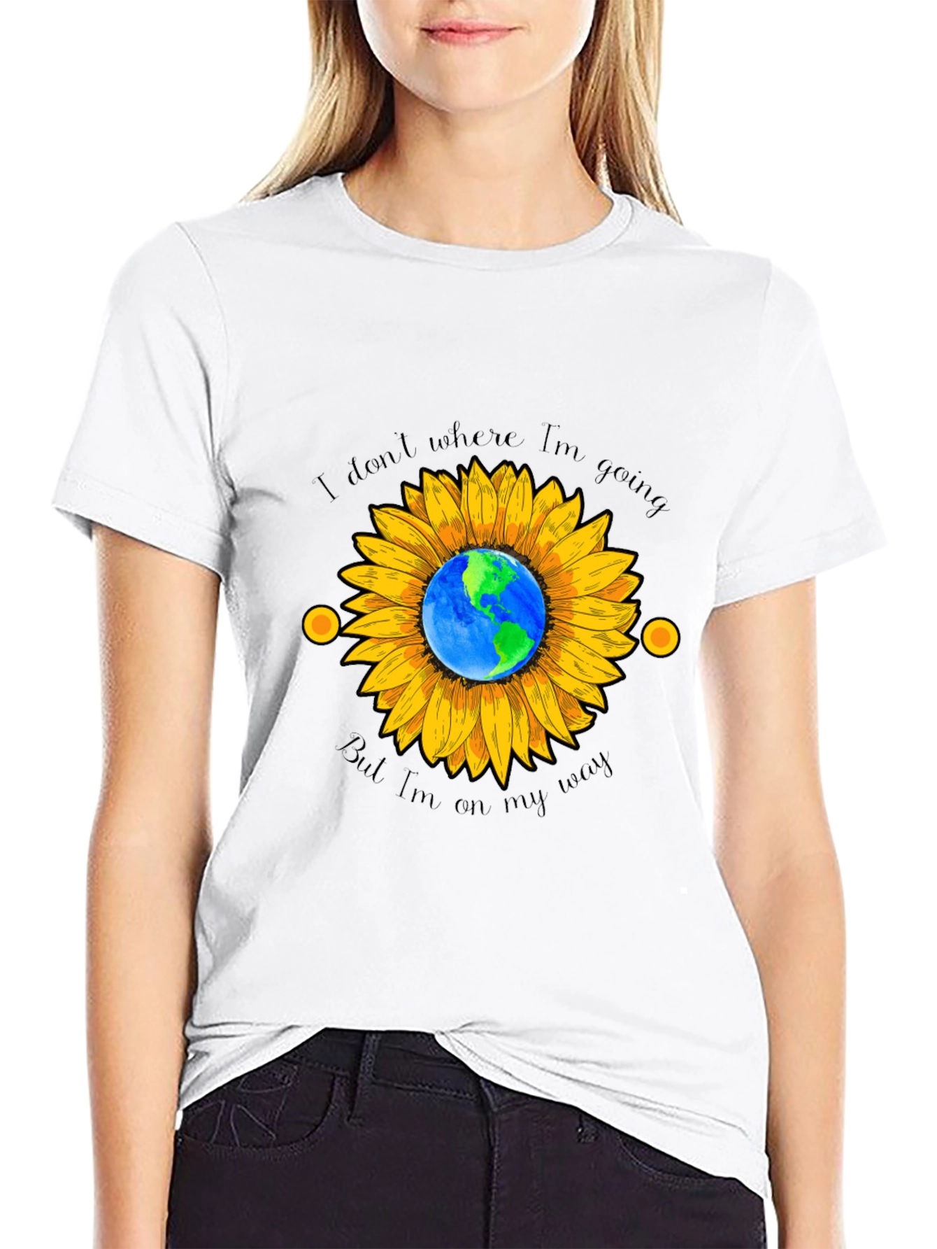 Sunflower Earth T-Shirt - Wanderlust Design