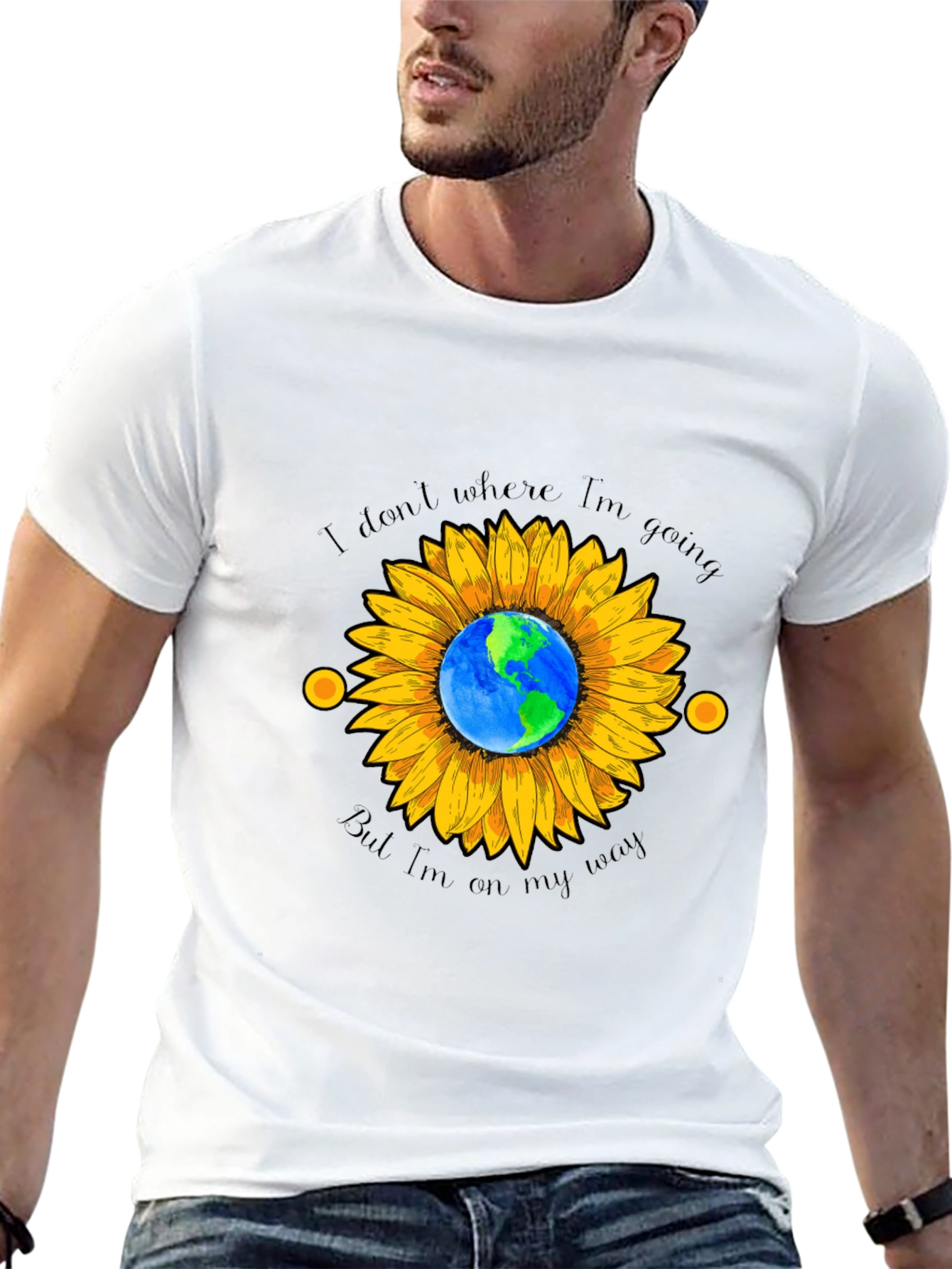 Sunflower Earth T-Shirt - Wanderlust Design