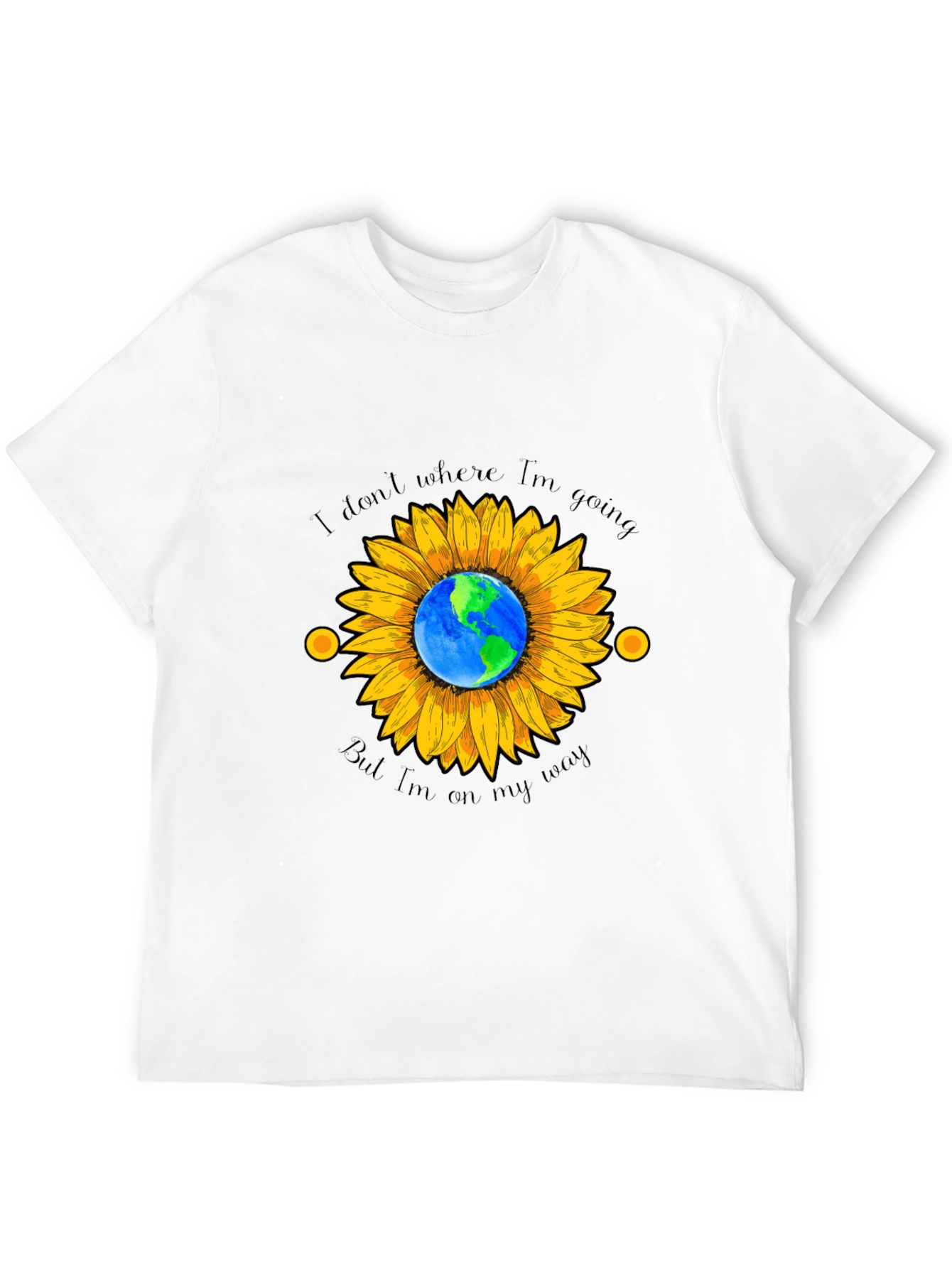 Sunflower Earth T-Shirt - Wanderlust Design
