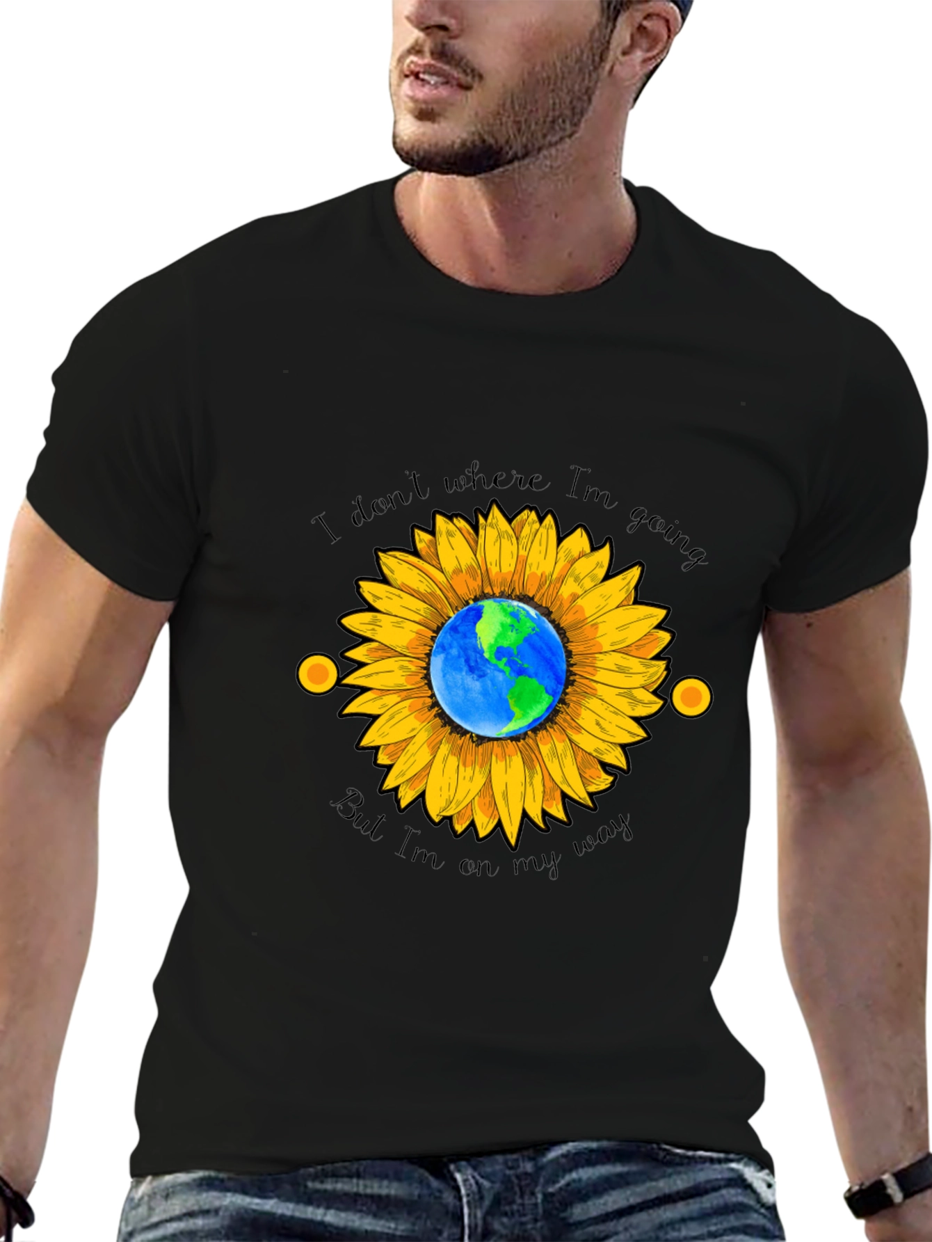 Sunflower Earth T-Shirt - Wanderlust Design