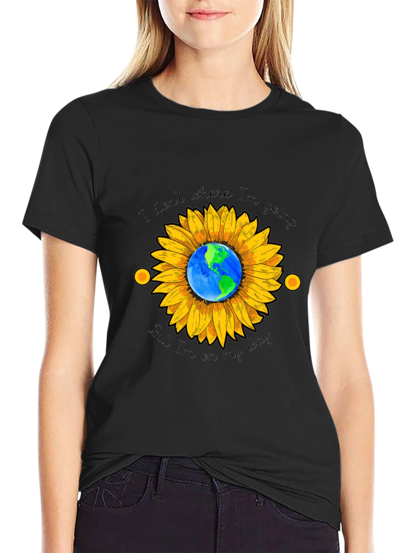 Sunflower Earth T-Shirt - Wanderlust Design