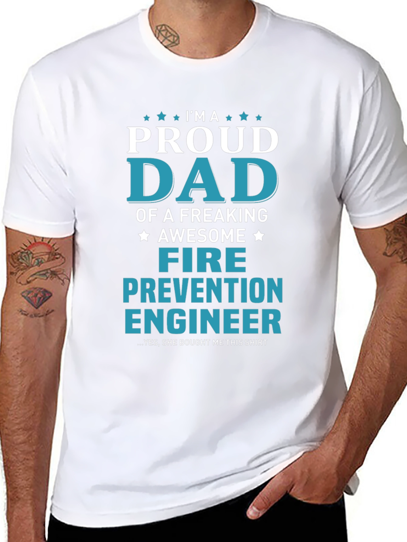 Proud Dad Fire Prevention Engineer T-Shirt