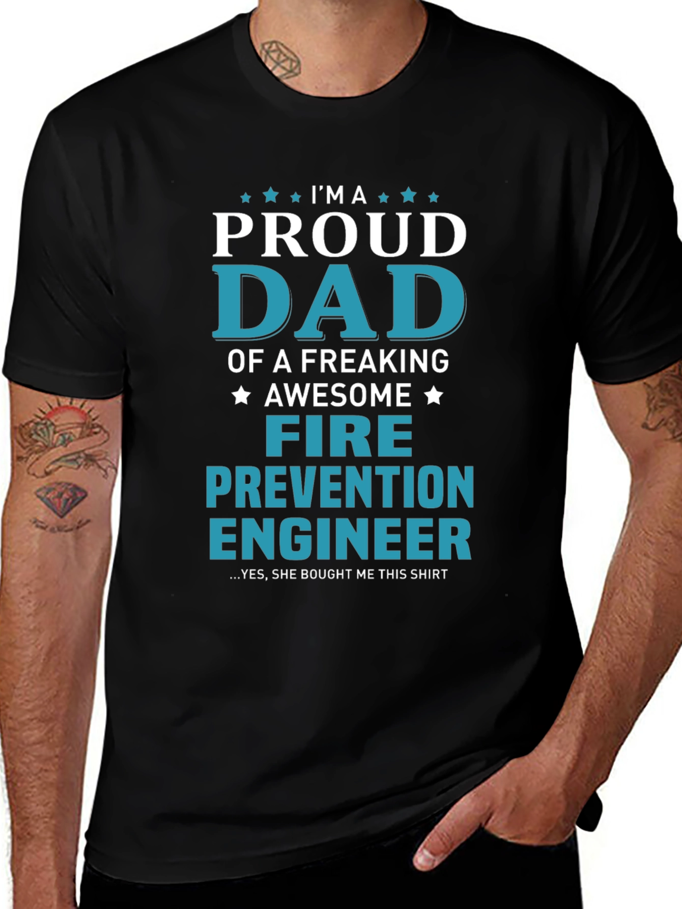 Proud Dad Fire Prevention Engineer T-Shirt