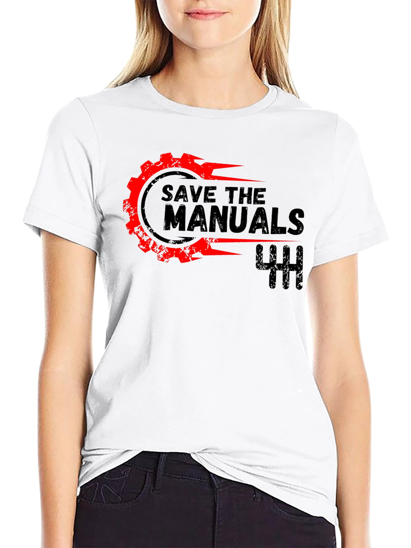 Save The Manuals Black Graphic Tee