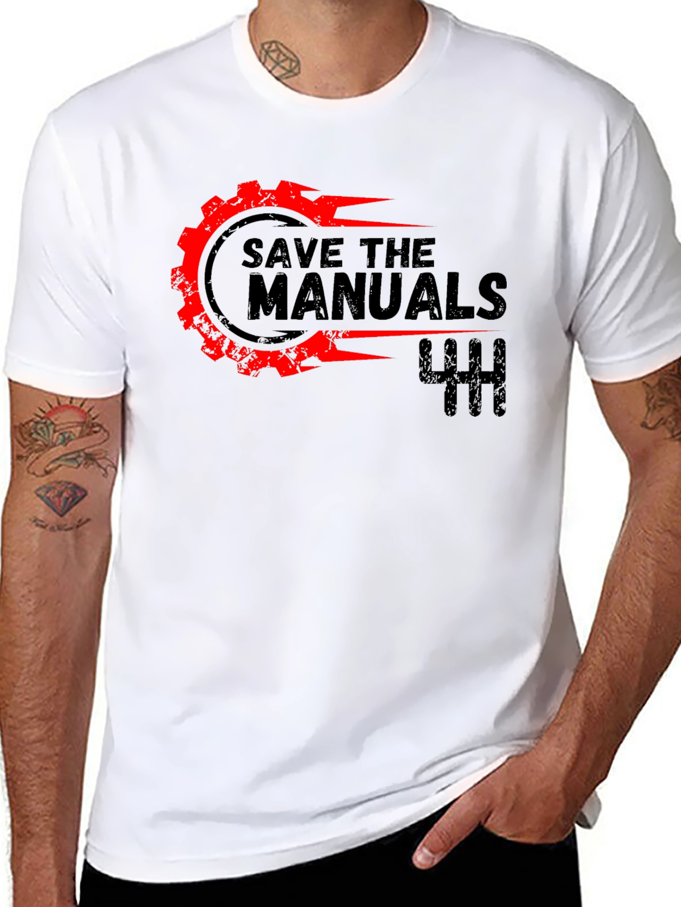 Save The Manuals Black Graphic Tee