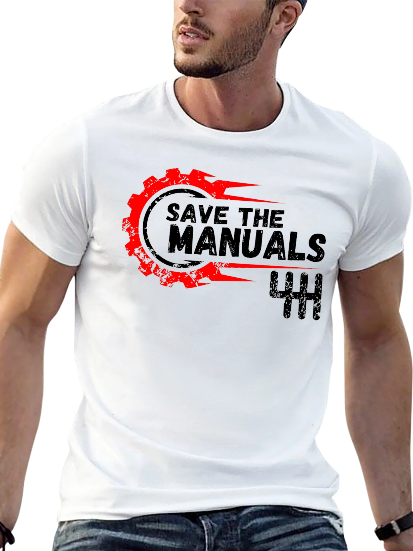 Save The Manuals Black Graphic Tee