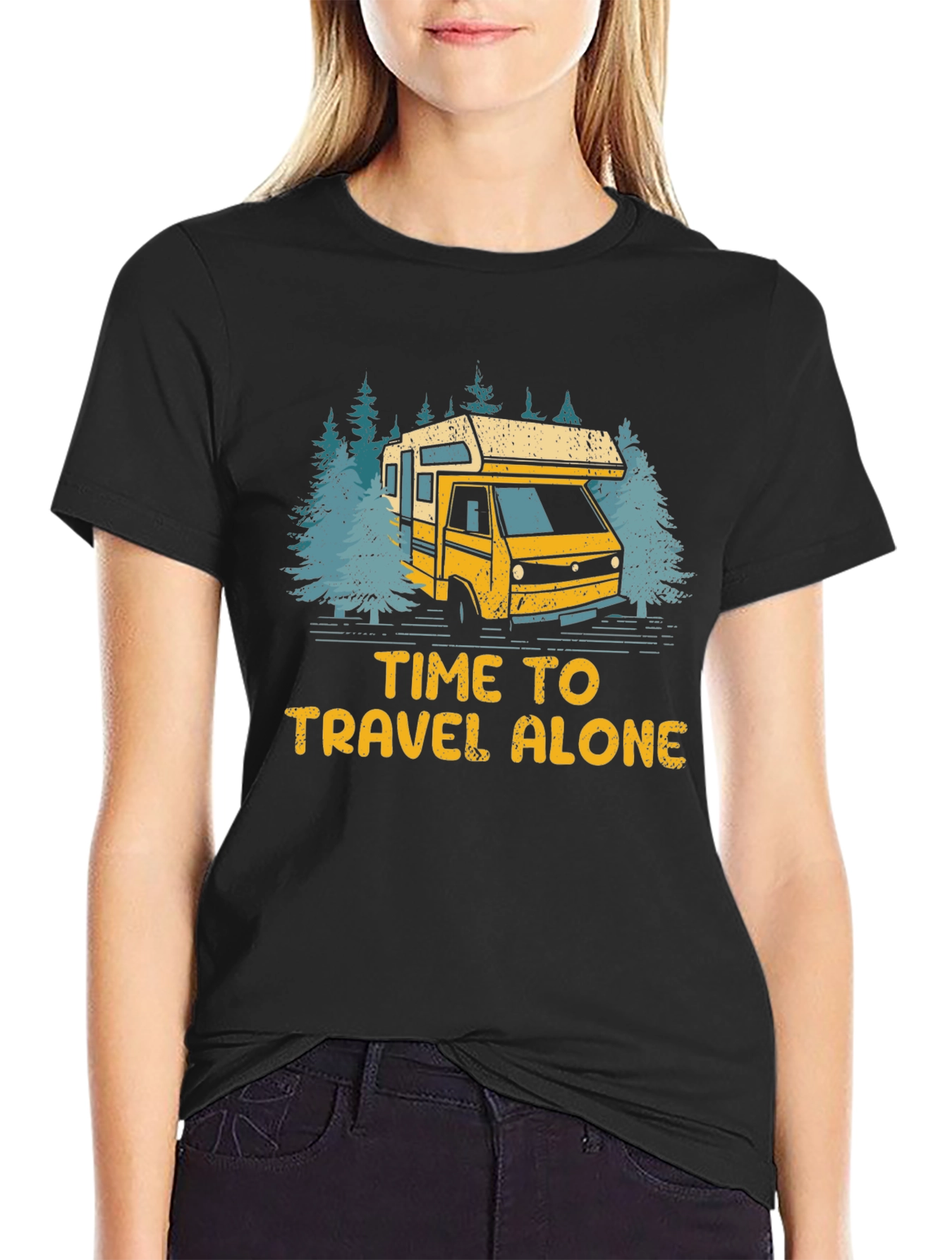 Time To Travel Alone Graphic T-Shirt