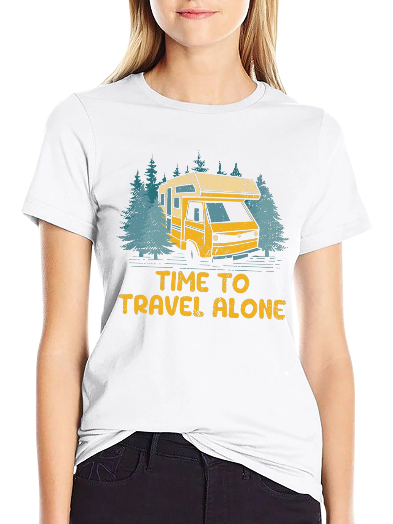 Time To Travel Alone Graphic T-Shirt