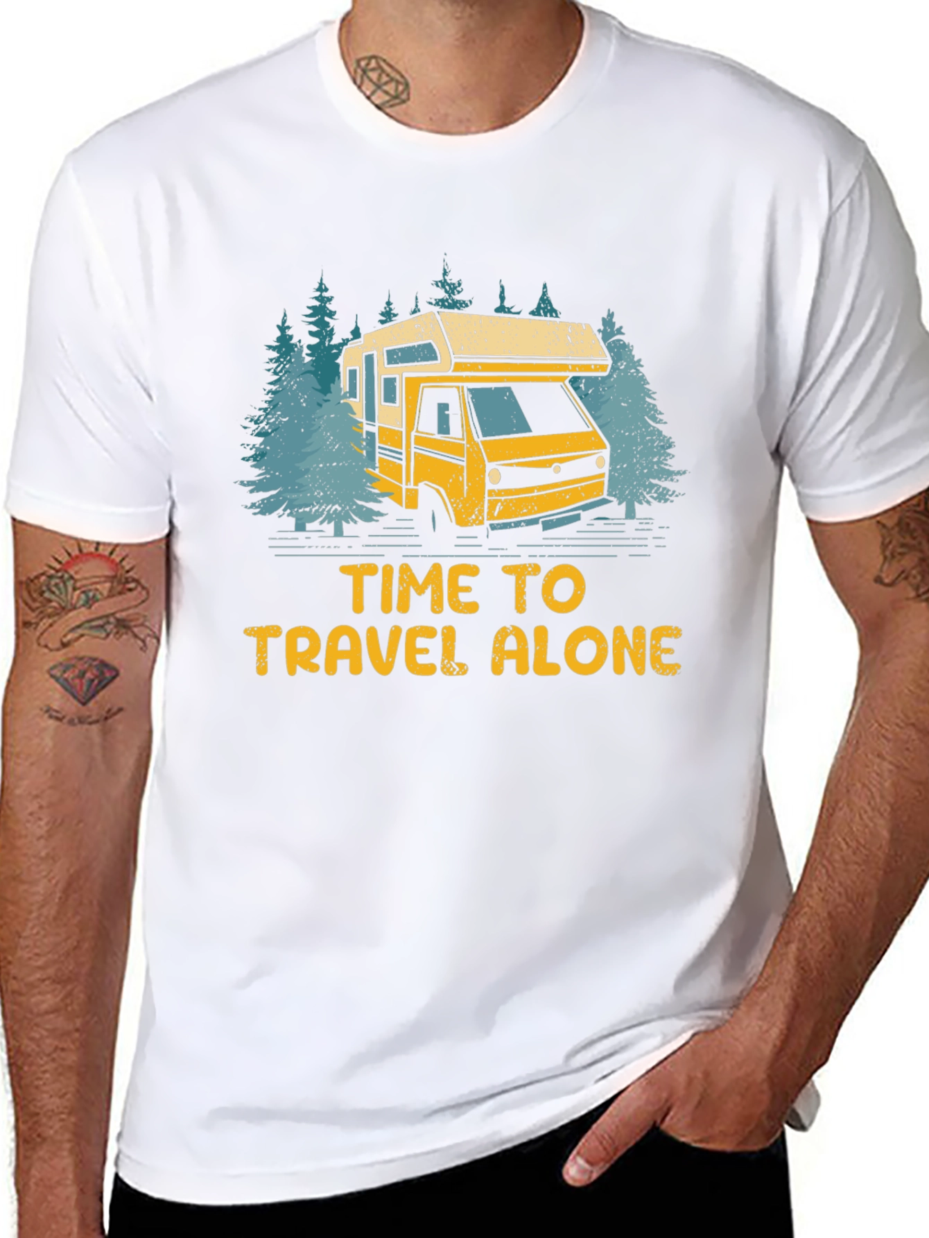 Time To Travel Alone Graphic T-Shirt
