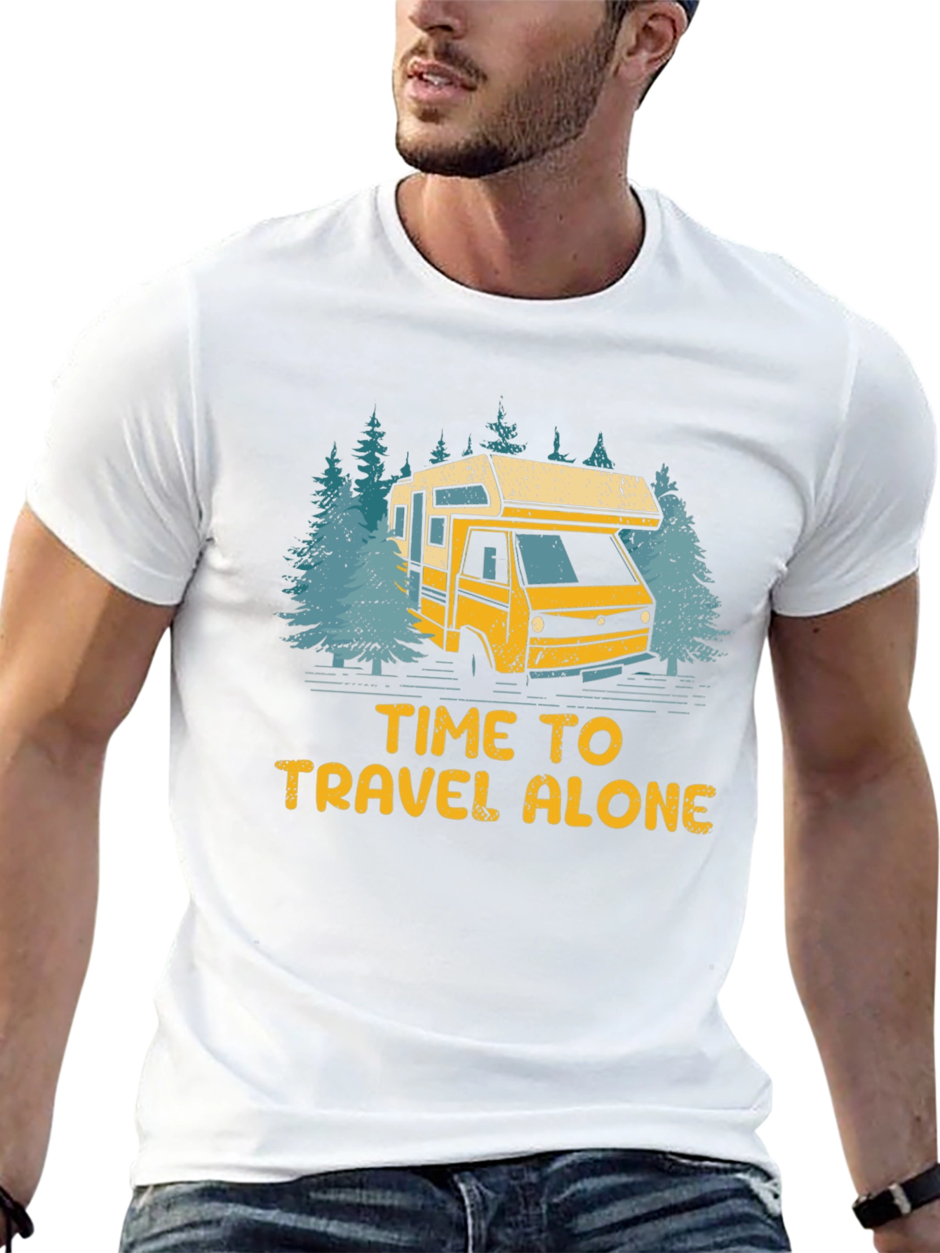Time To Travel Alone Graphic T-Shirt