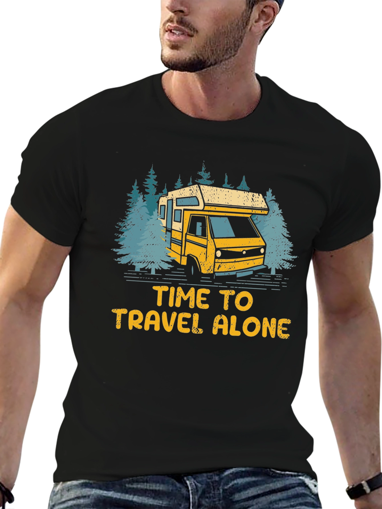 Time To Travel Alone Graphic T-Shirt
