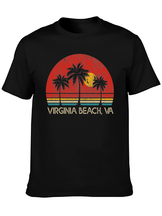 Virginia Beach VA Palm Tree Graphic Tee