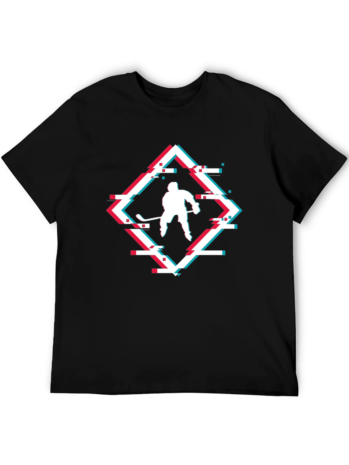 Glitch Hockey Graphic Tee - Stylish Sportswear