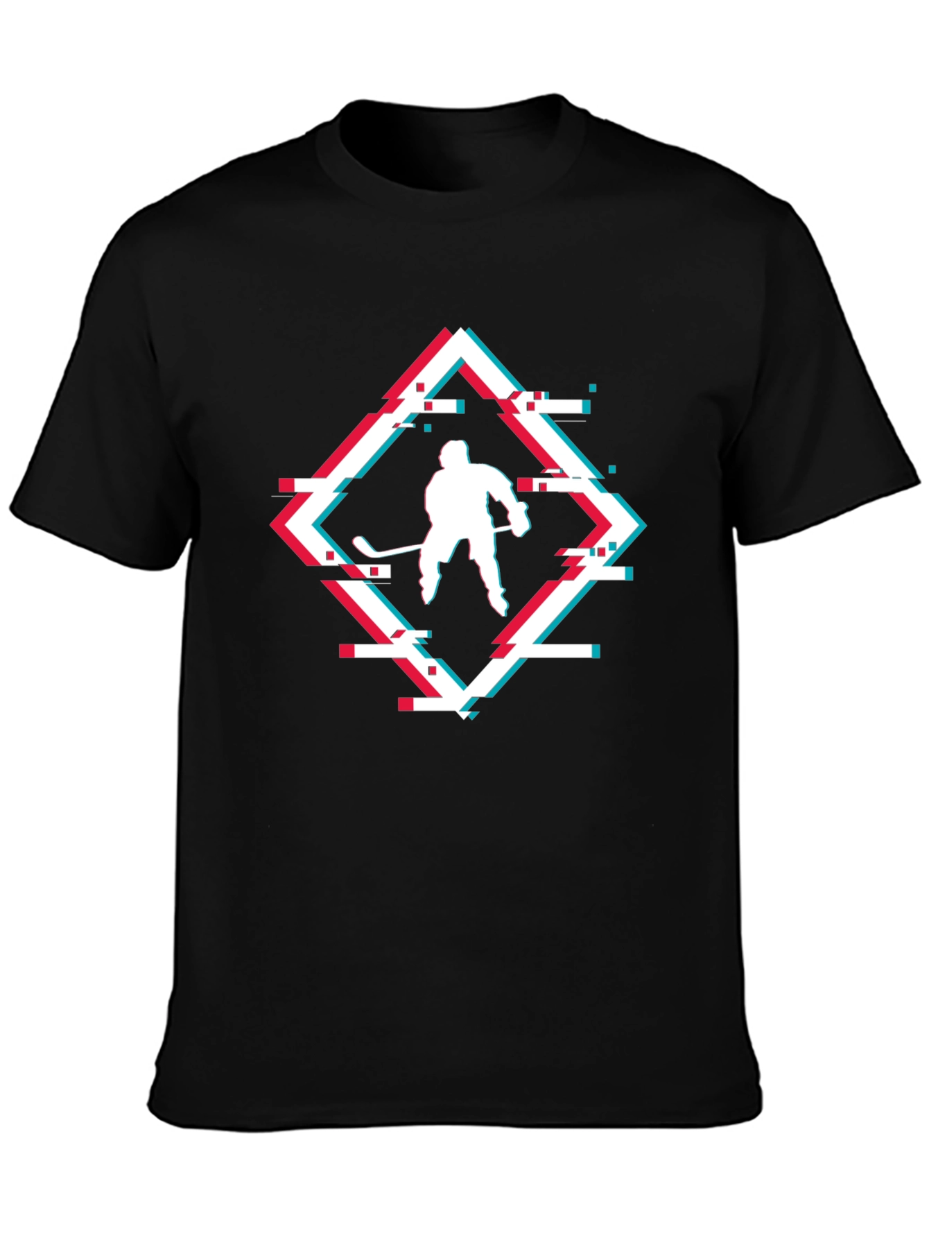Glitch Hockey Graphic Tee - Stylish Sportswear