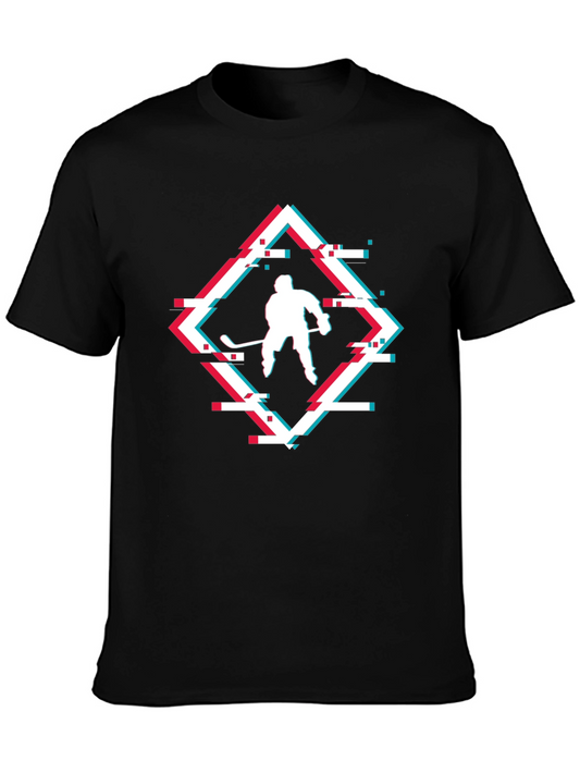 Glitch Hockey Graphic Tee - Stylish Sportswear