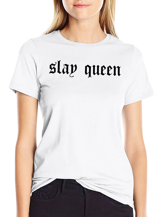 Slay Queen Black Graphic Tee - Bold Statement T-Shirt