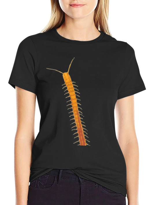 Centipede Graphic Tee - Black Cotton T-Shirt