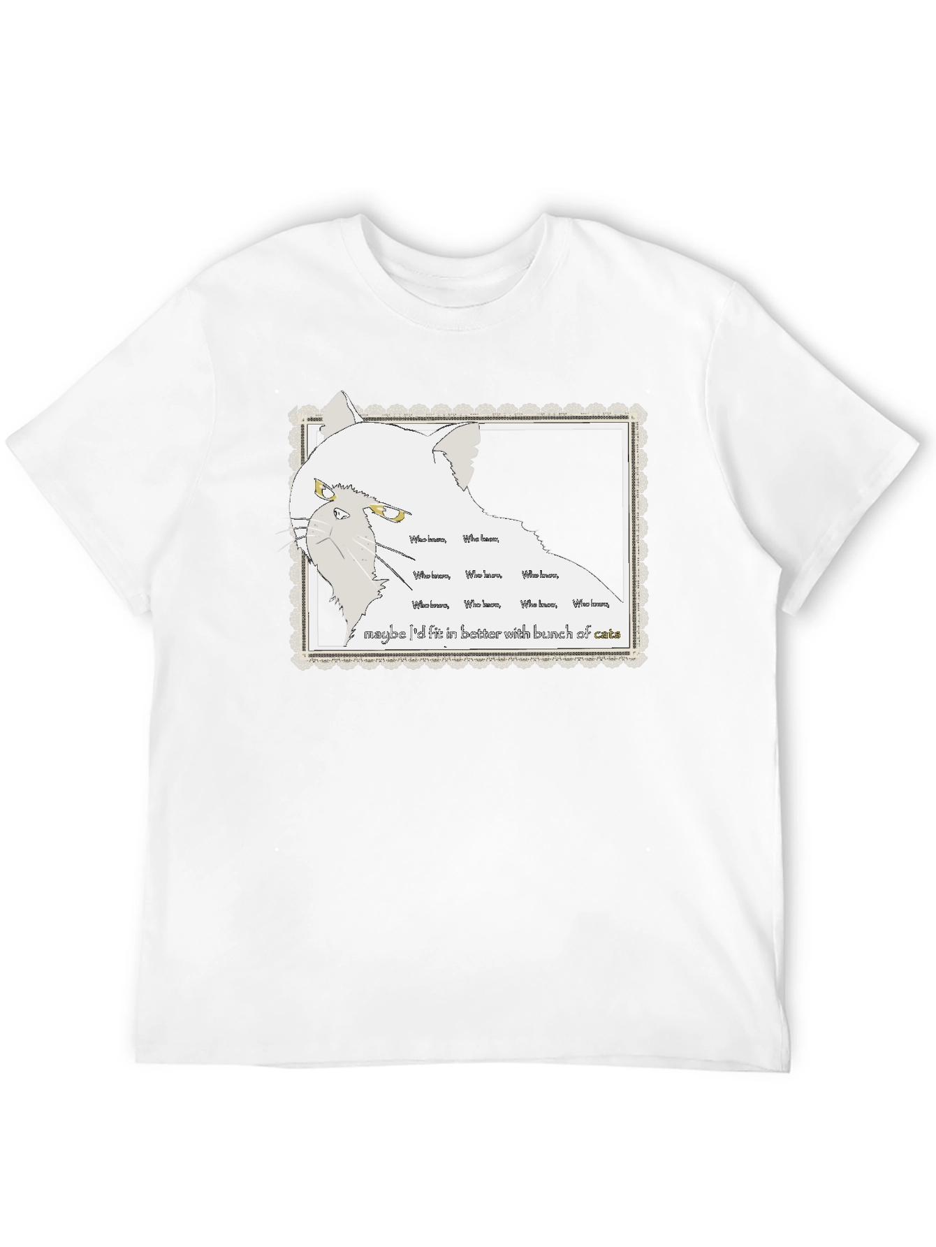 Grumpy Cat T-Shirt - Who Knows Cats