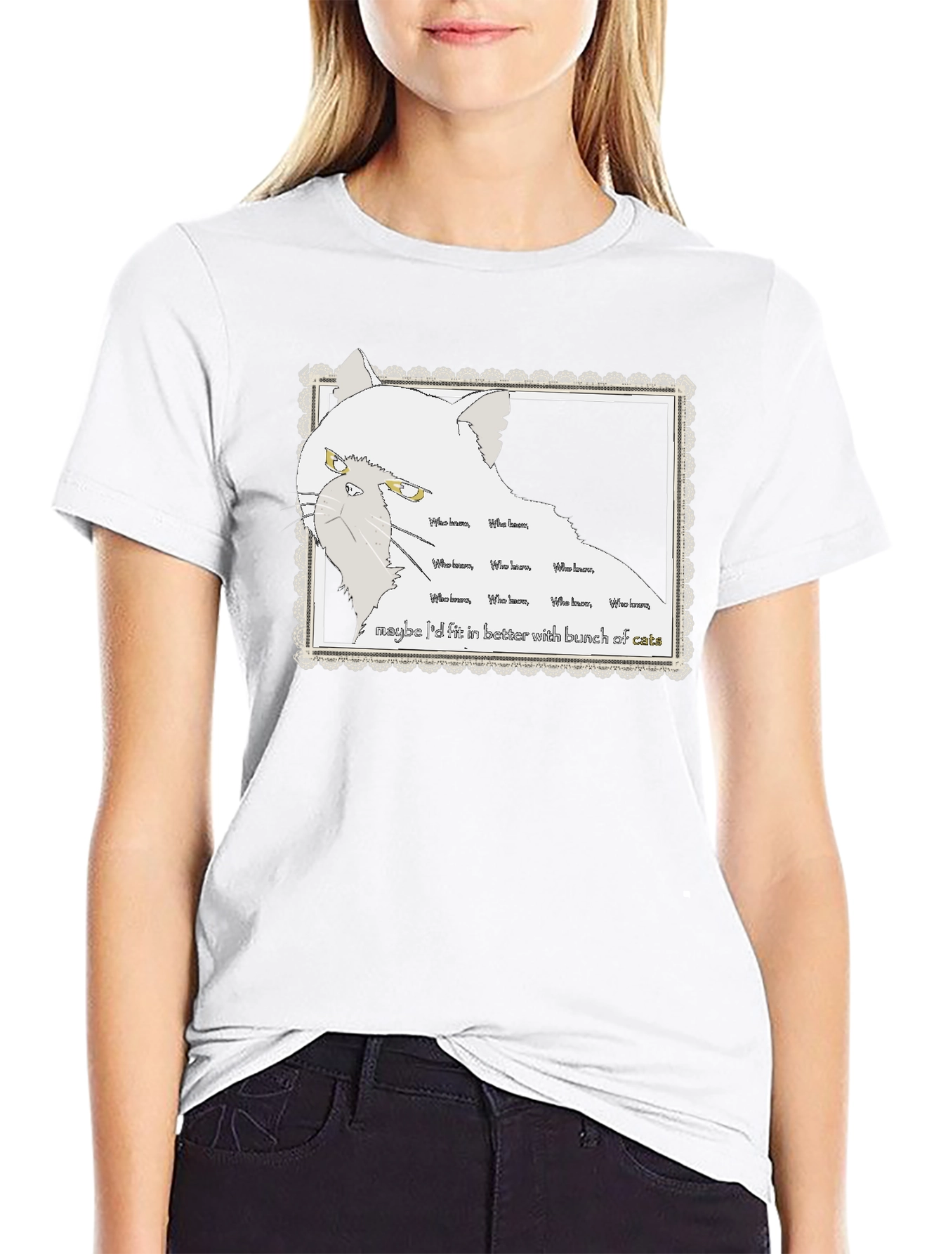 Grumpy Cat T-Shirt - Who Knows Cats