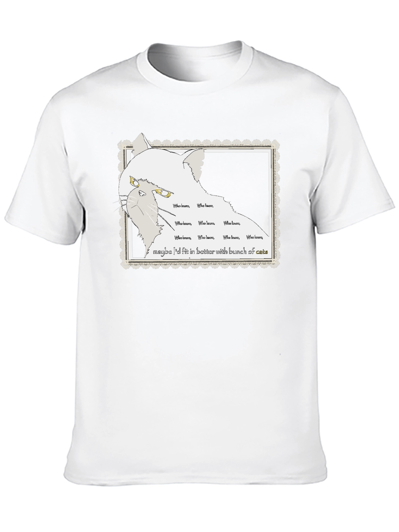 Grumpy Cat T-Shirt - Who Knows Cats