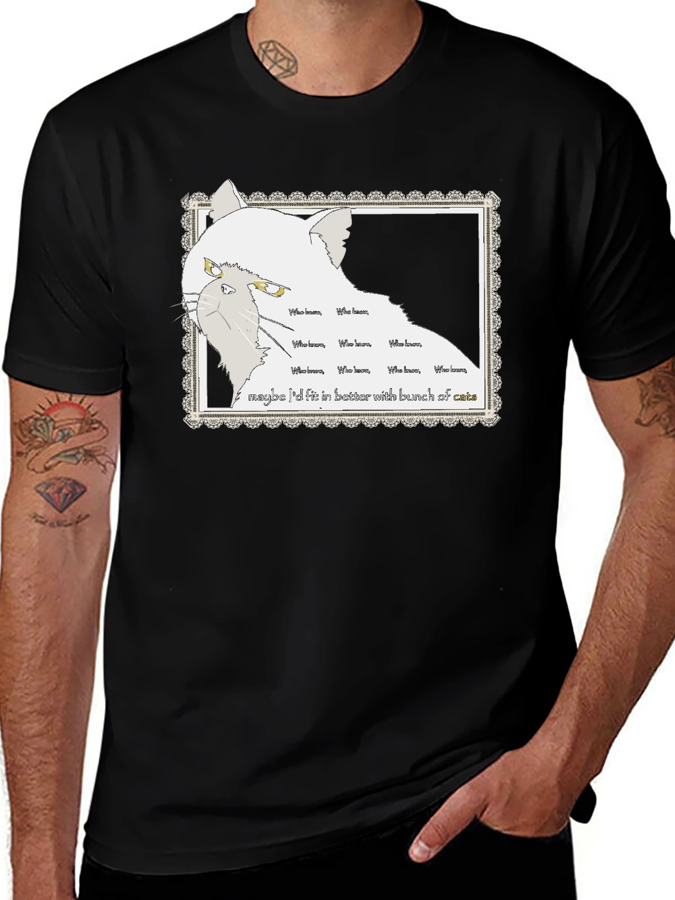 Grumpy Cat T-Shirt - Who Knows Cats