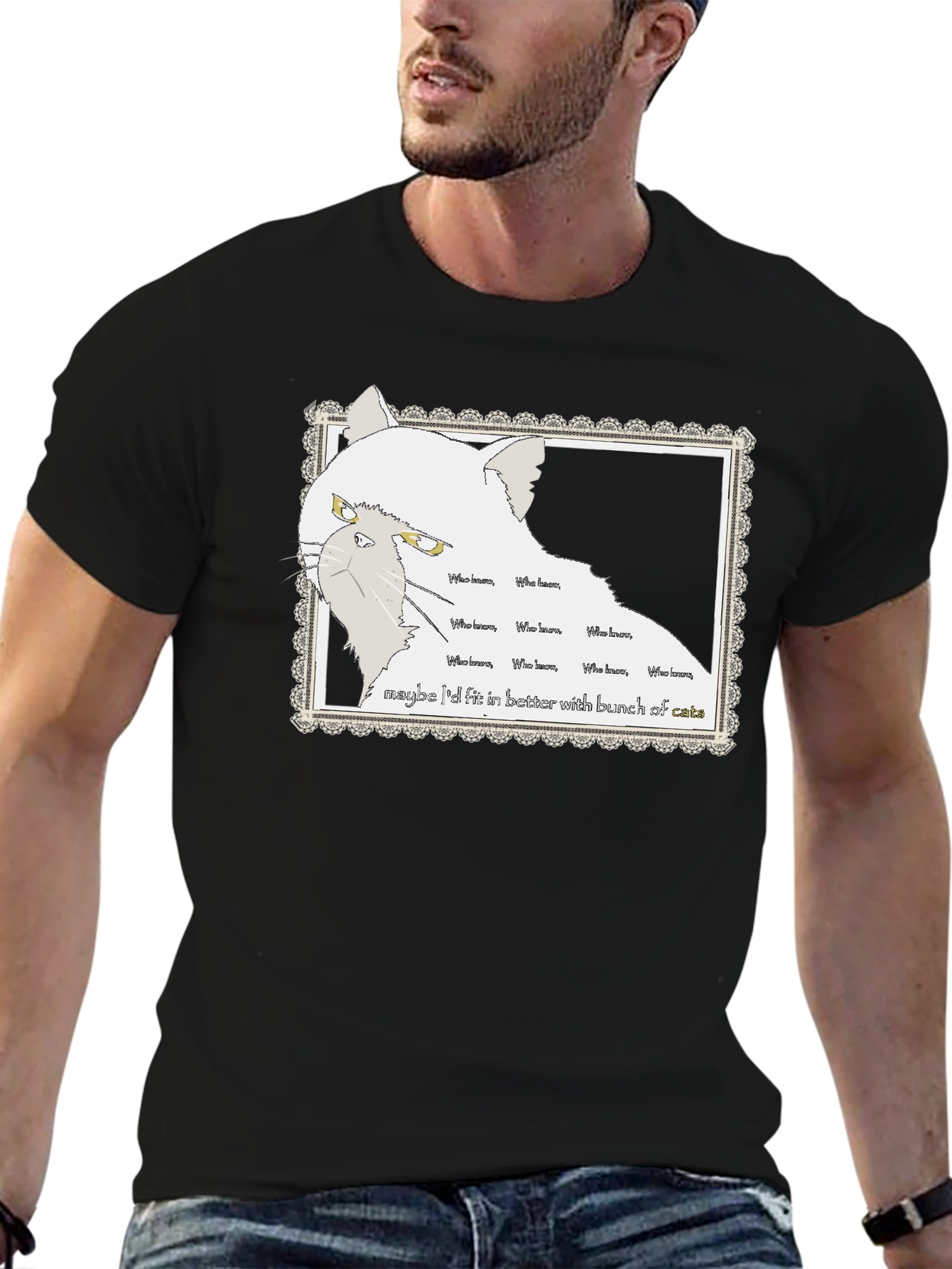 Grumpy Cat T-Shirt - Who Knows Cats