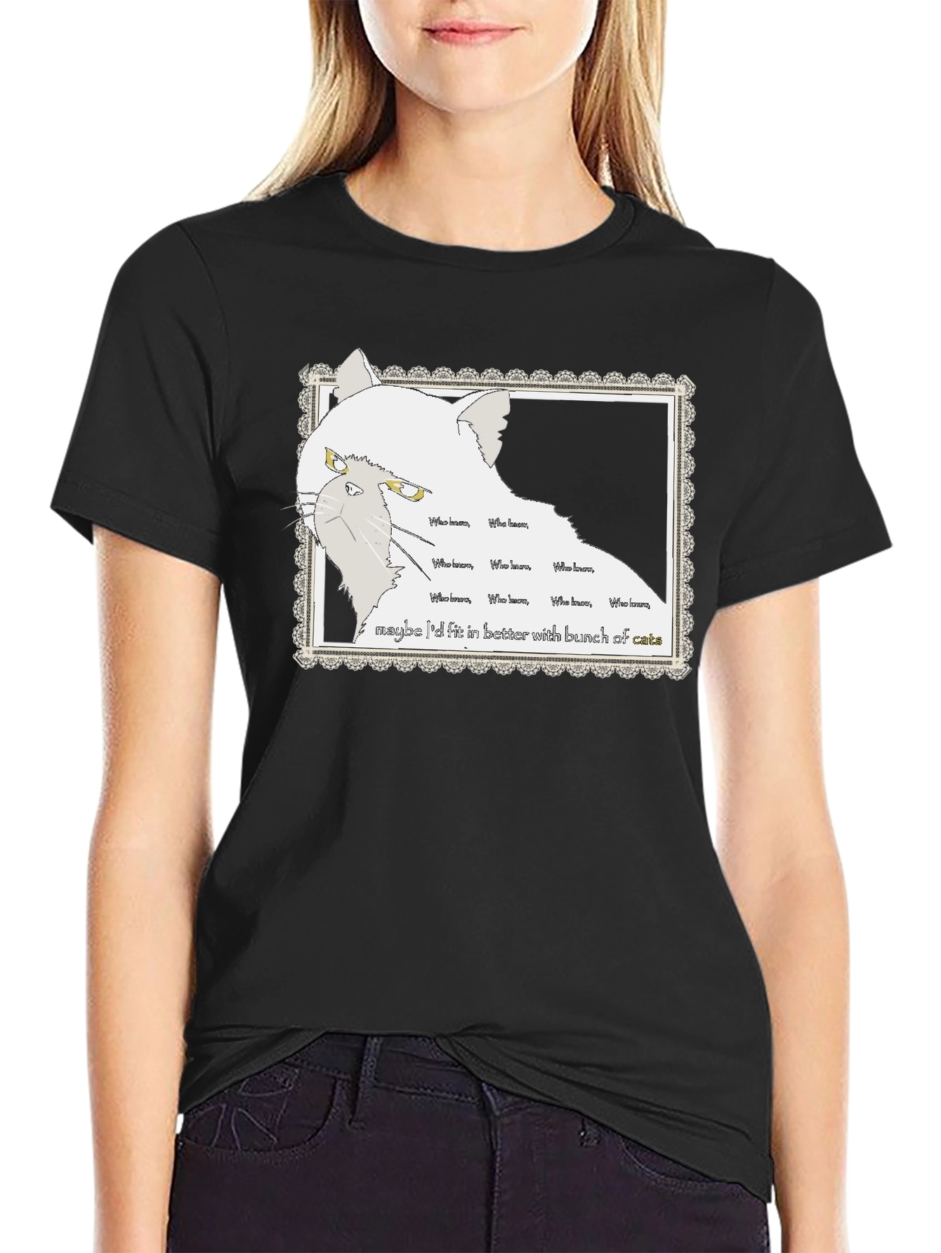 Grumpy Cat T-Shirt - Who Knows Cats