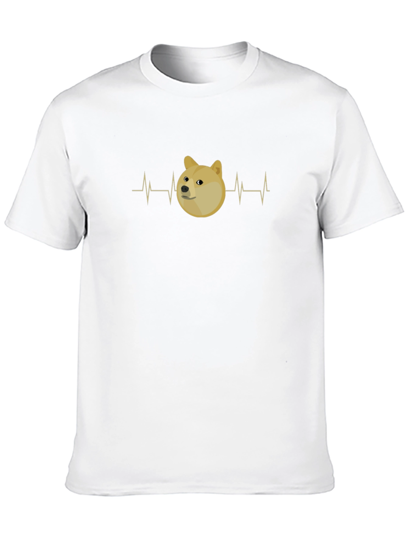 Doge Heartbeat T-Shirt - Black Cotton Tee