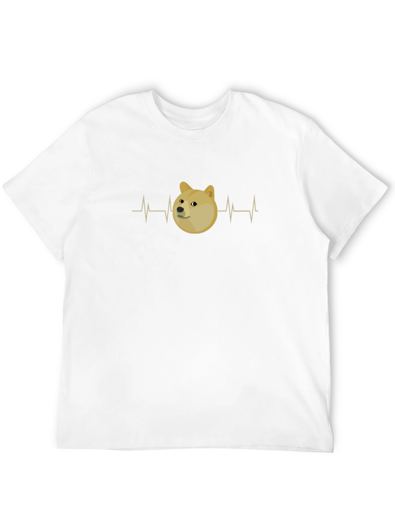 Doge Heartbeat T-Shirt - Black Cotton Tee