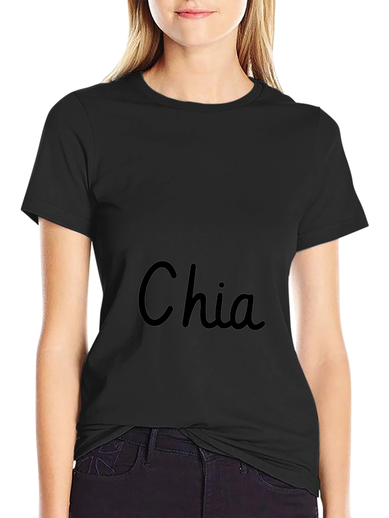 Chia Black T-Shirt - Soft Cotton Blend