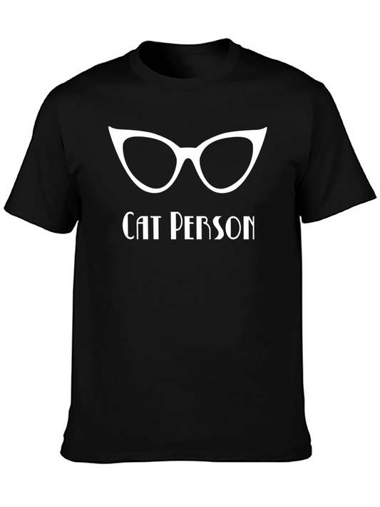 Cat Person T-Shirt - Retro Cat Eye Glasses Tee