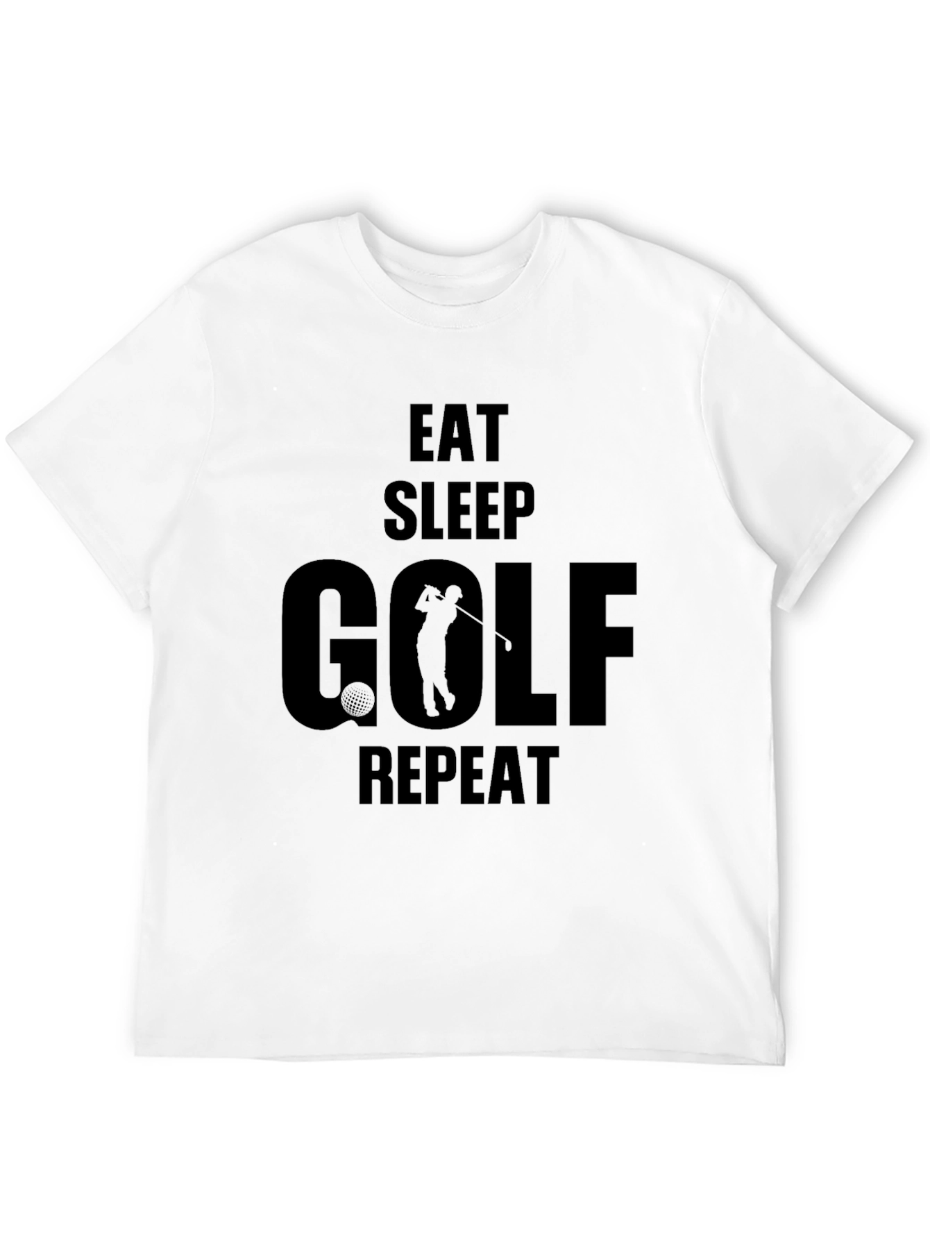 Eat Sleep Golf Repeat Graphic Tee