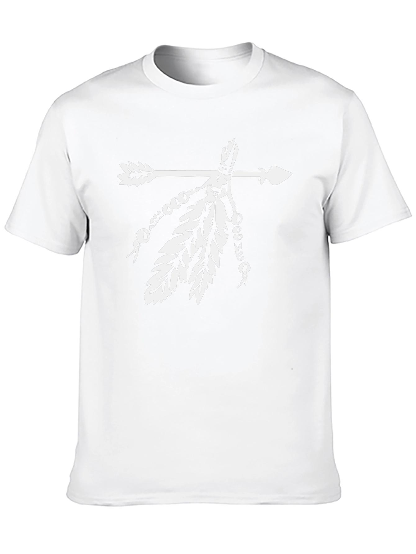 Native American Arrow & Feathers Black T-Shirt