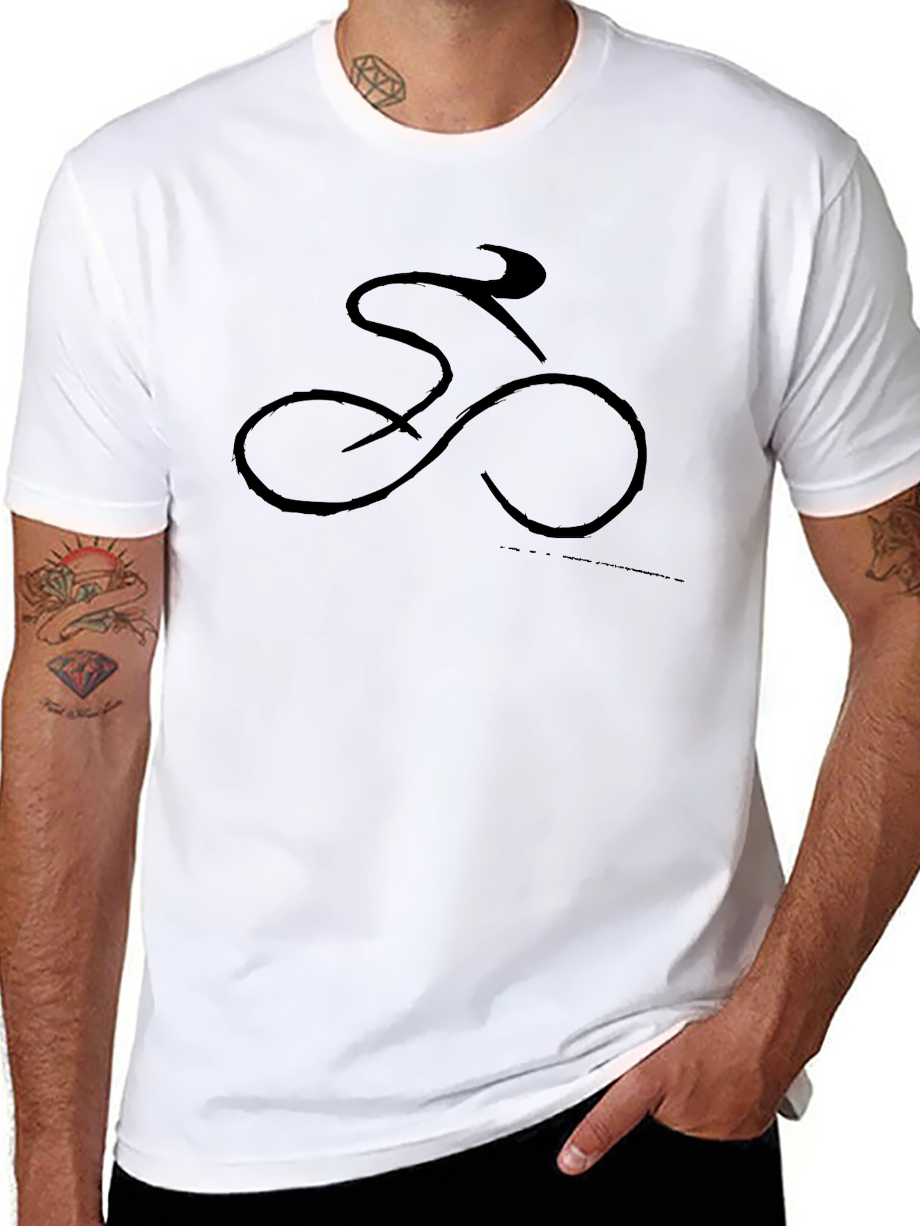 Cycling Silhouette Graphic Tee - Ride in Style!