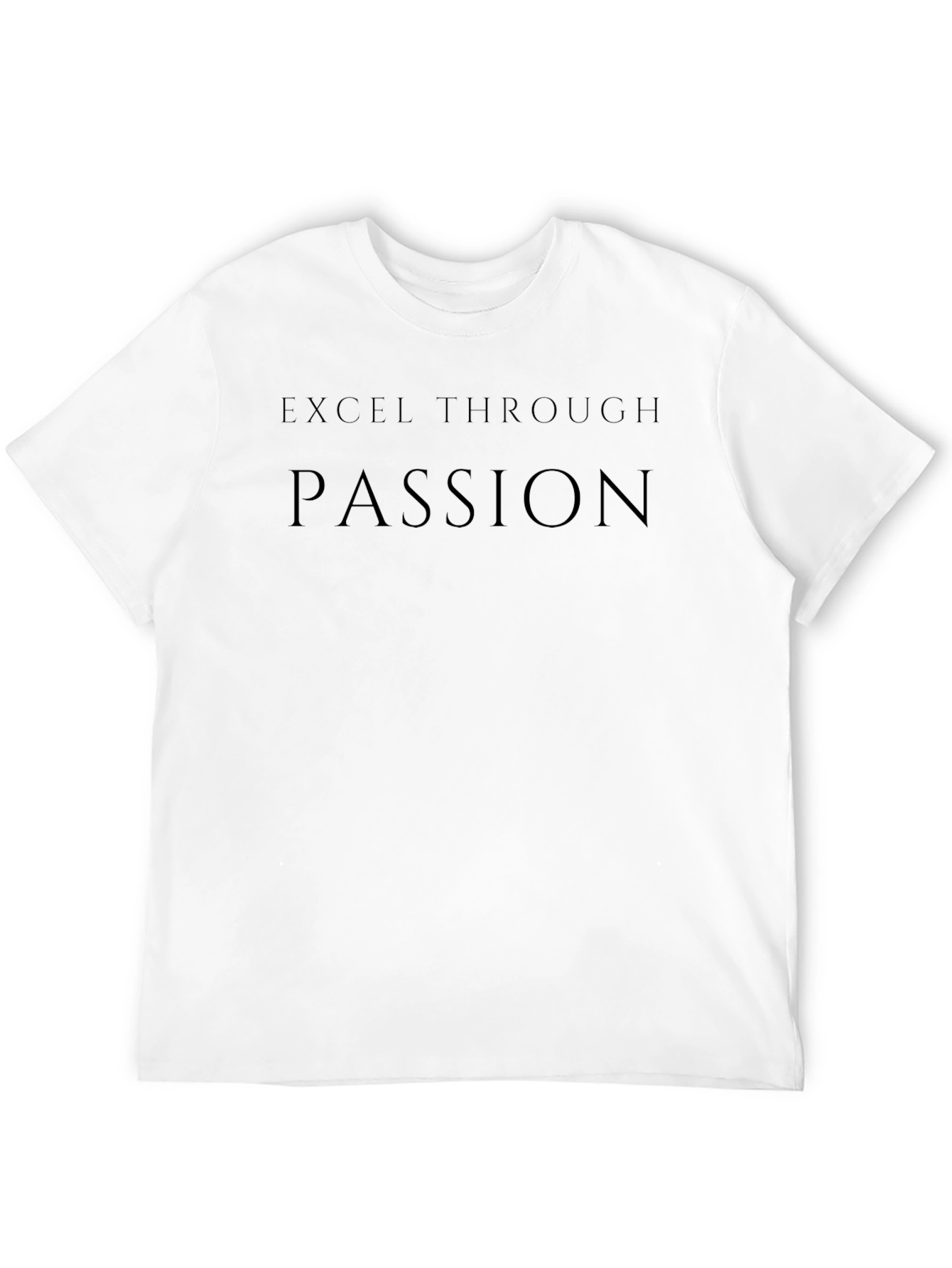 Excel Through Passion Black Graphic Tee