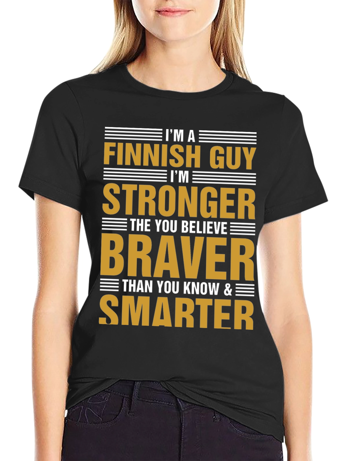 Finnish Guy Stronger Braver Smarter Graphic Tee
