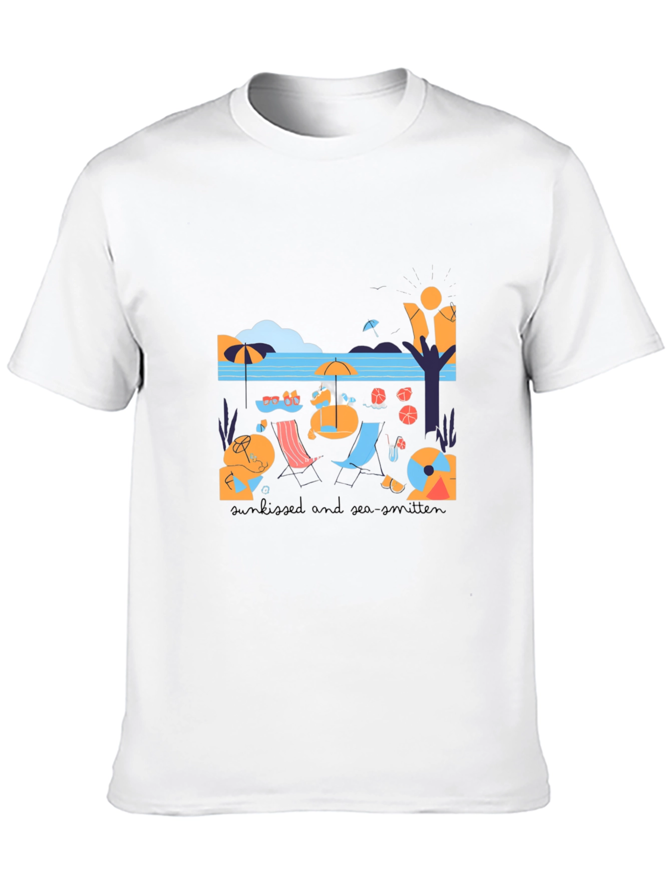 Sun-Kissed Sea Graphic Tee - Soft Cotton Blend