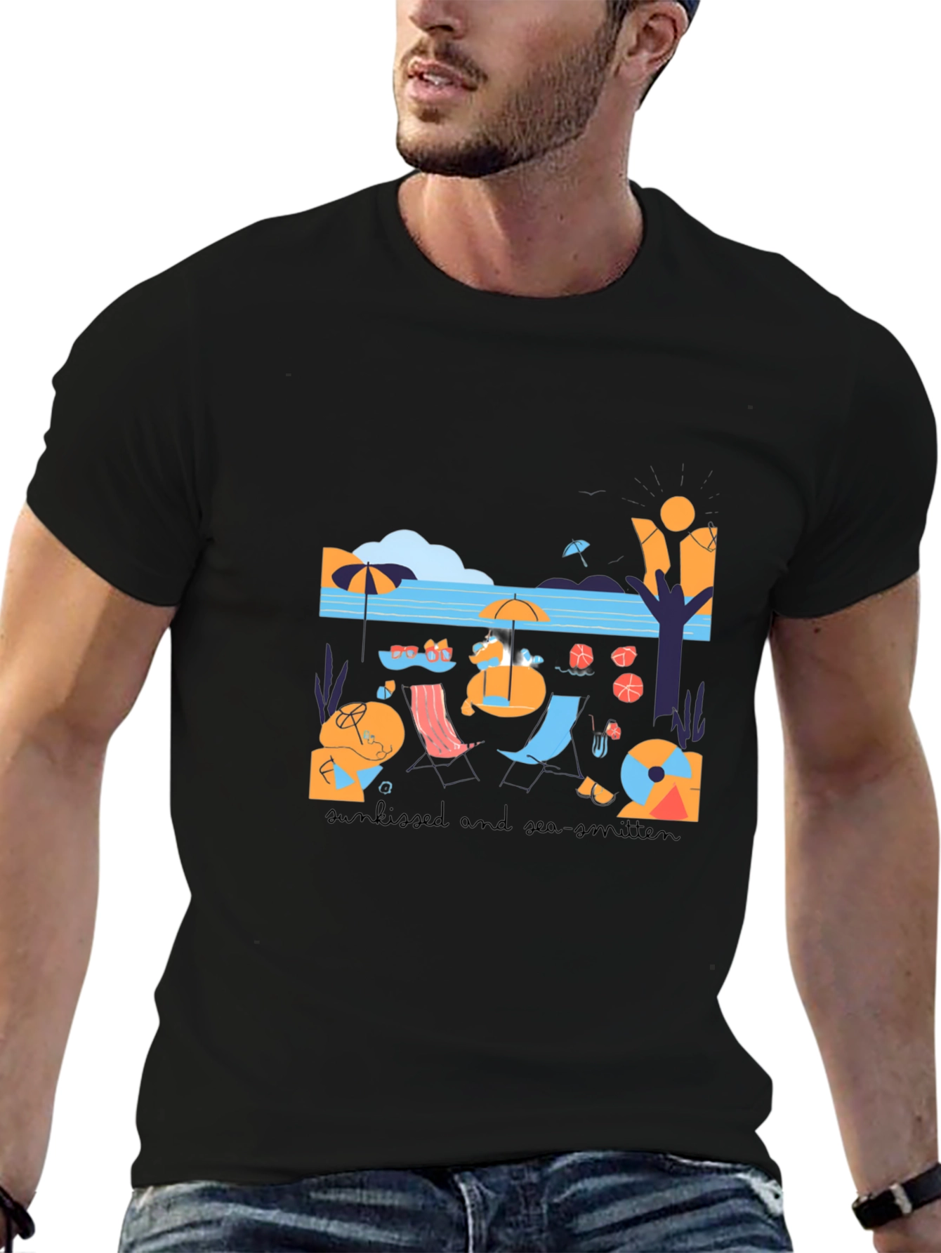 Sun-Kissed Sea Graphic Tee - Soft Cotton Blend