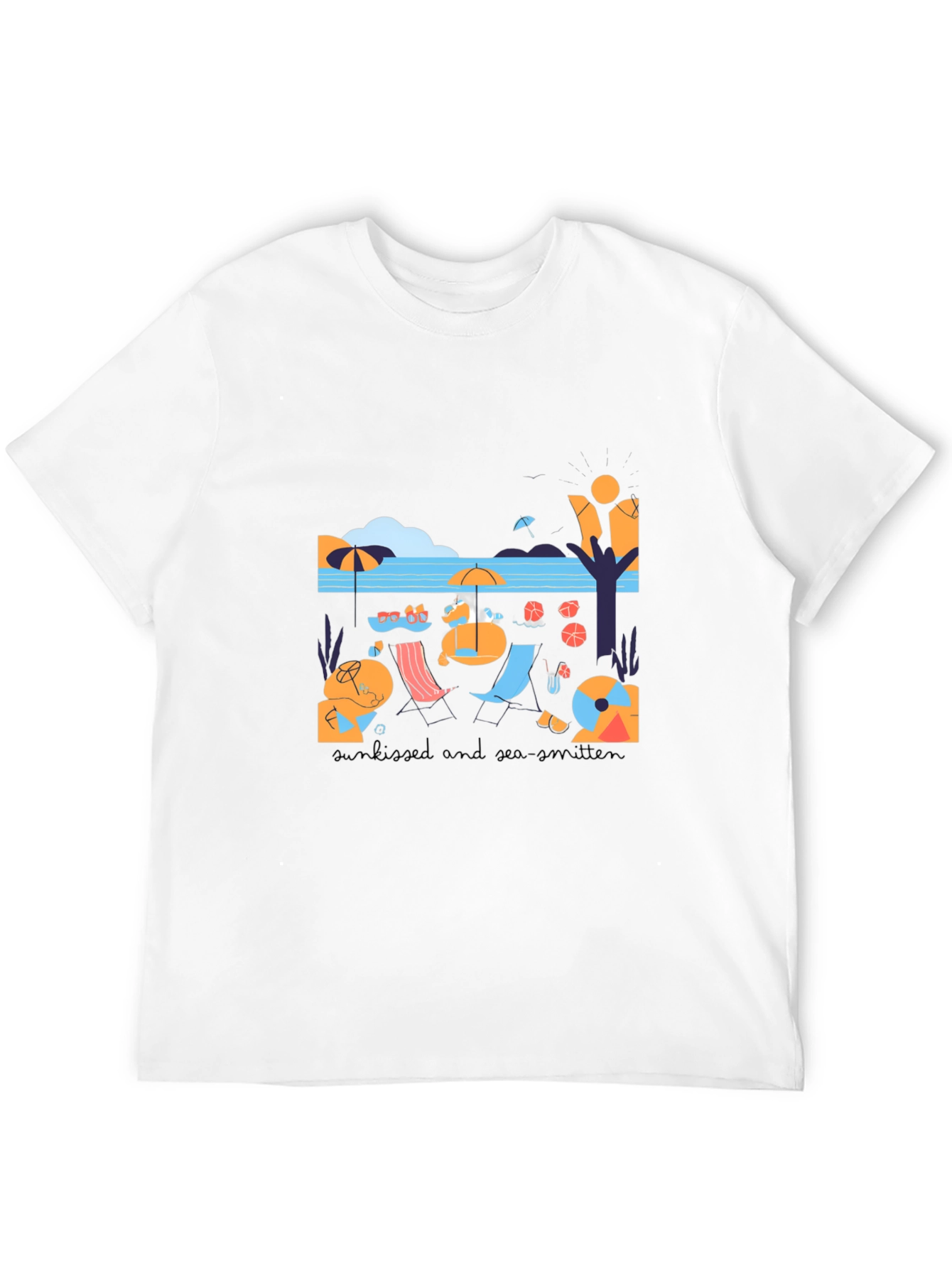 Sun-Kissed Sea Graphic Tee - Soft Cotton Blend